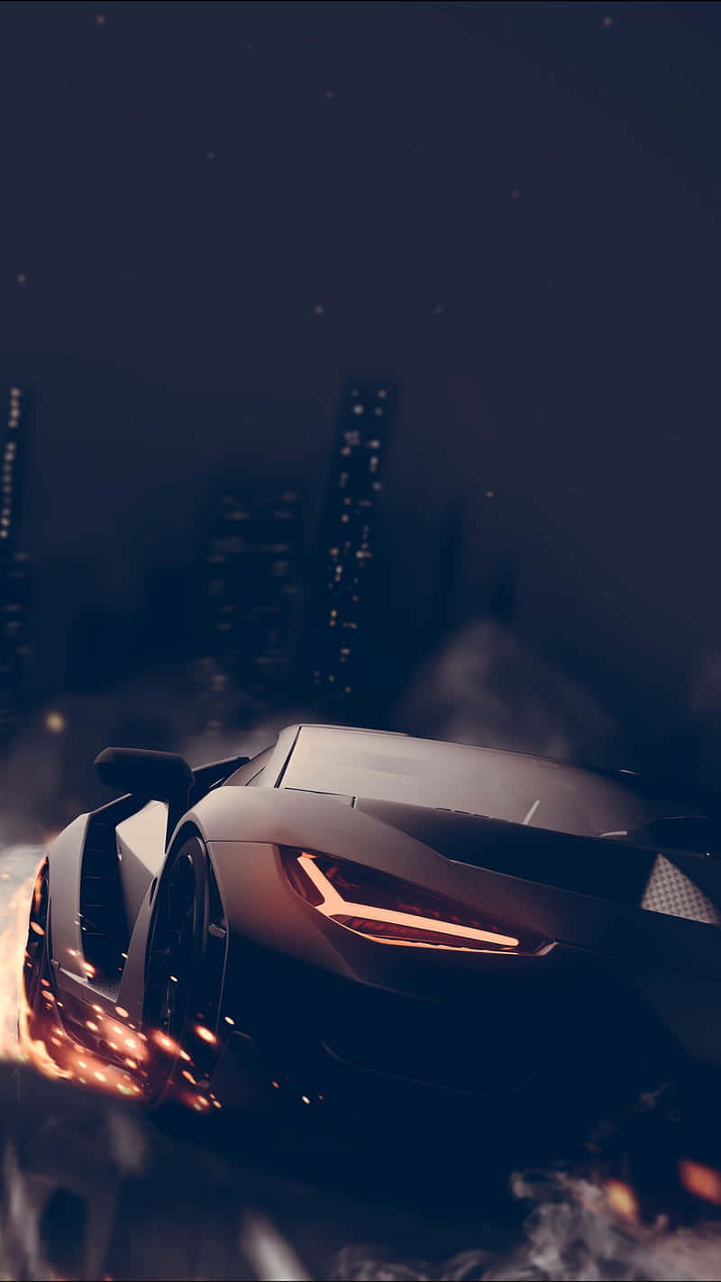 Fondode Pantalla Para Iphone Xs Max De Project Cars 2 Con Un Lamborghini Negro Mate.