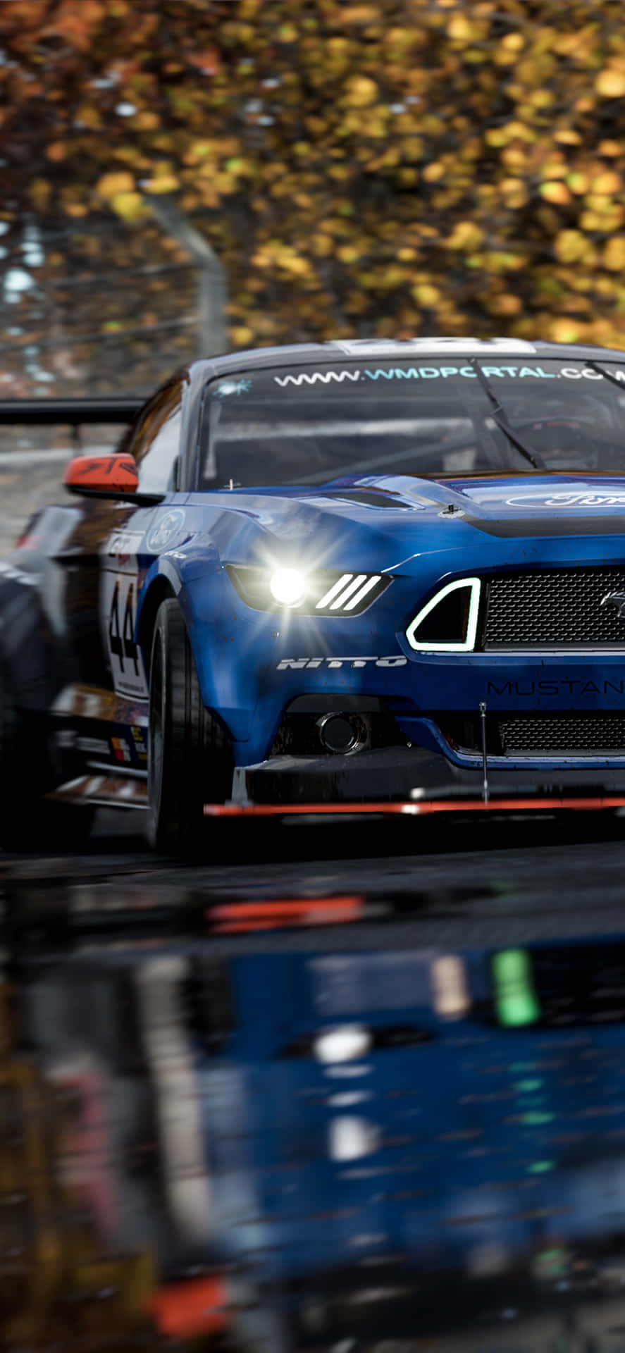 Iphone Xs Max Project Cars 2 Blue 2018 Ford Mustangbackground