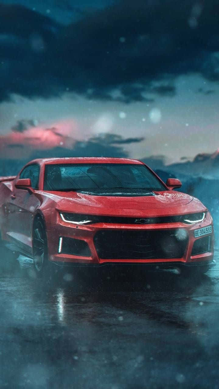 Iphone Xs Max Project Cars 2 Red Chevrolet Camaro Background