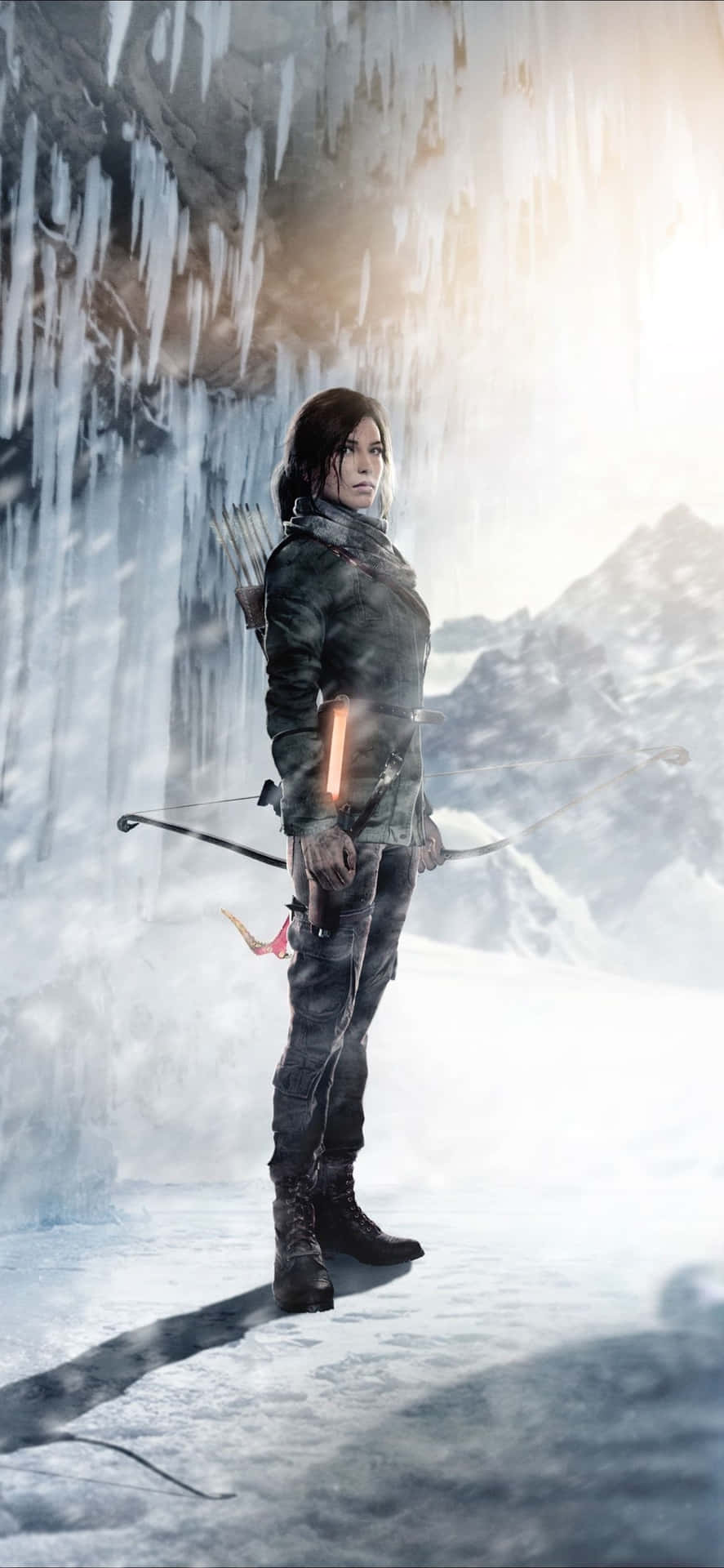 Upptäckhemligheter Och Äventyr På Din Iphone Xs Max Med Rise Of The Tomb Raider.