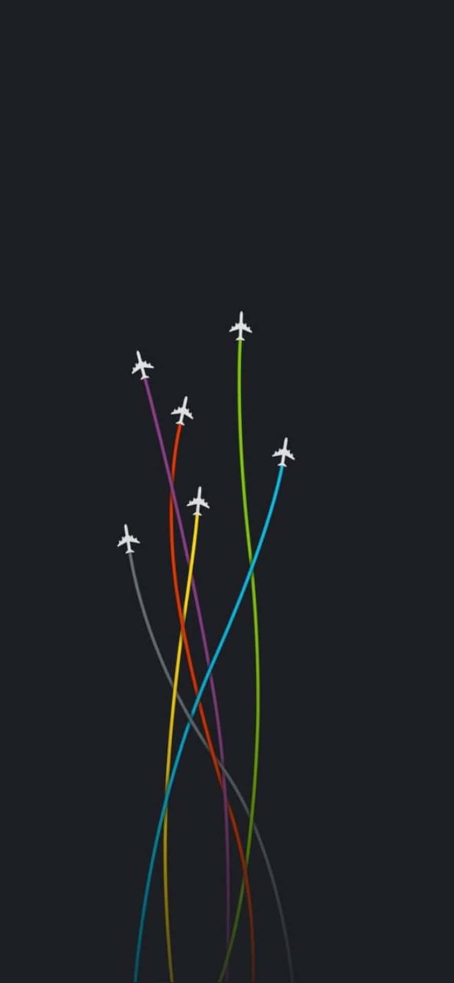 Imagenvista Aérea De Un Iphone Xs Max Volando Sobre Aviones Pequeños