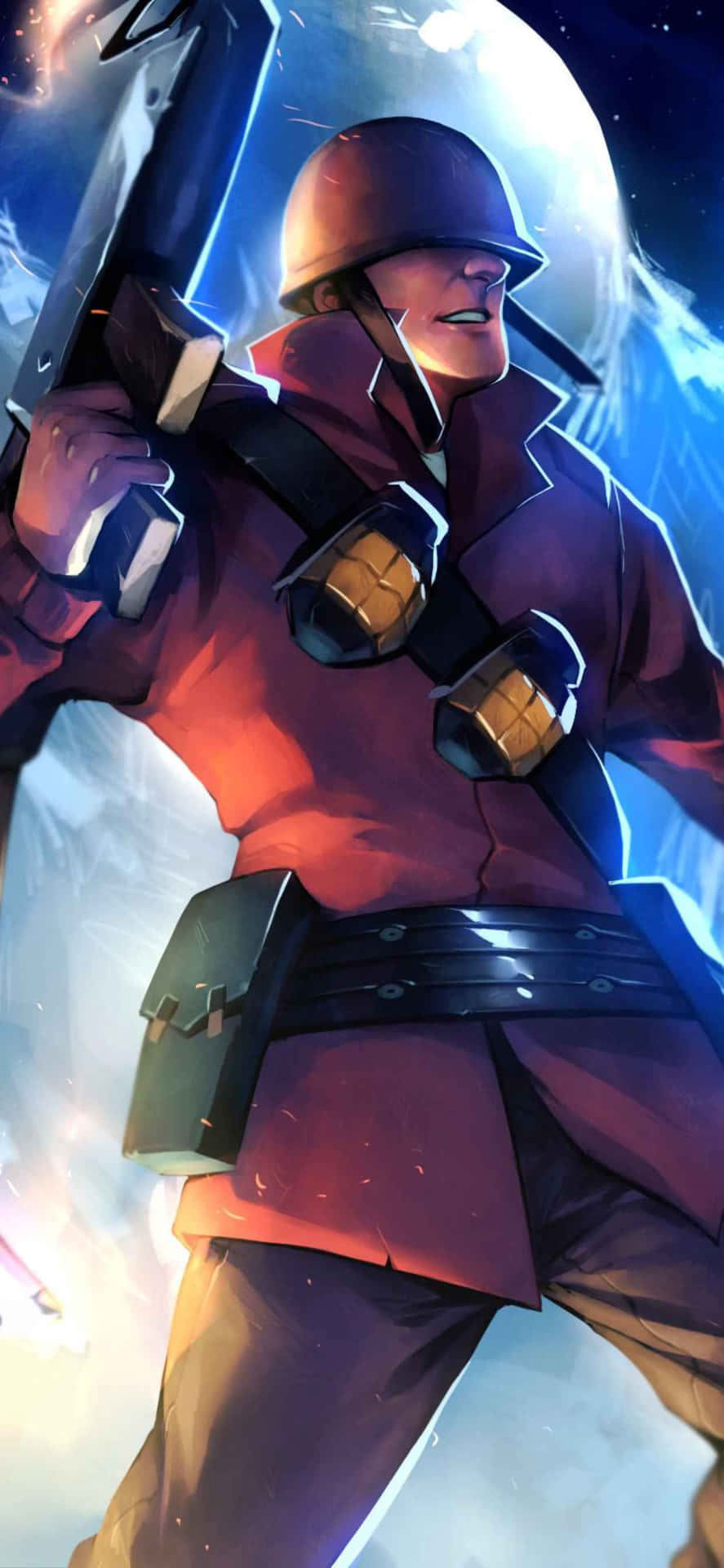Animated Red Soldier Iphone Xs Max Team Fortress 2 Background