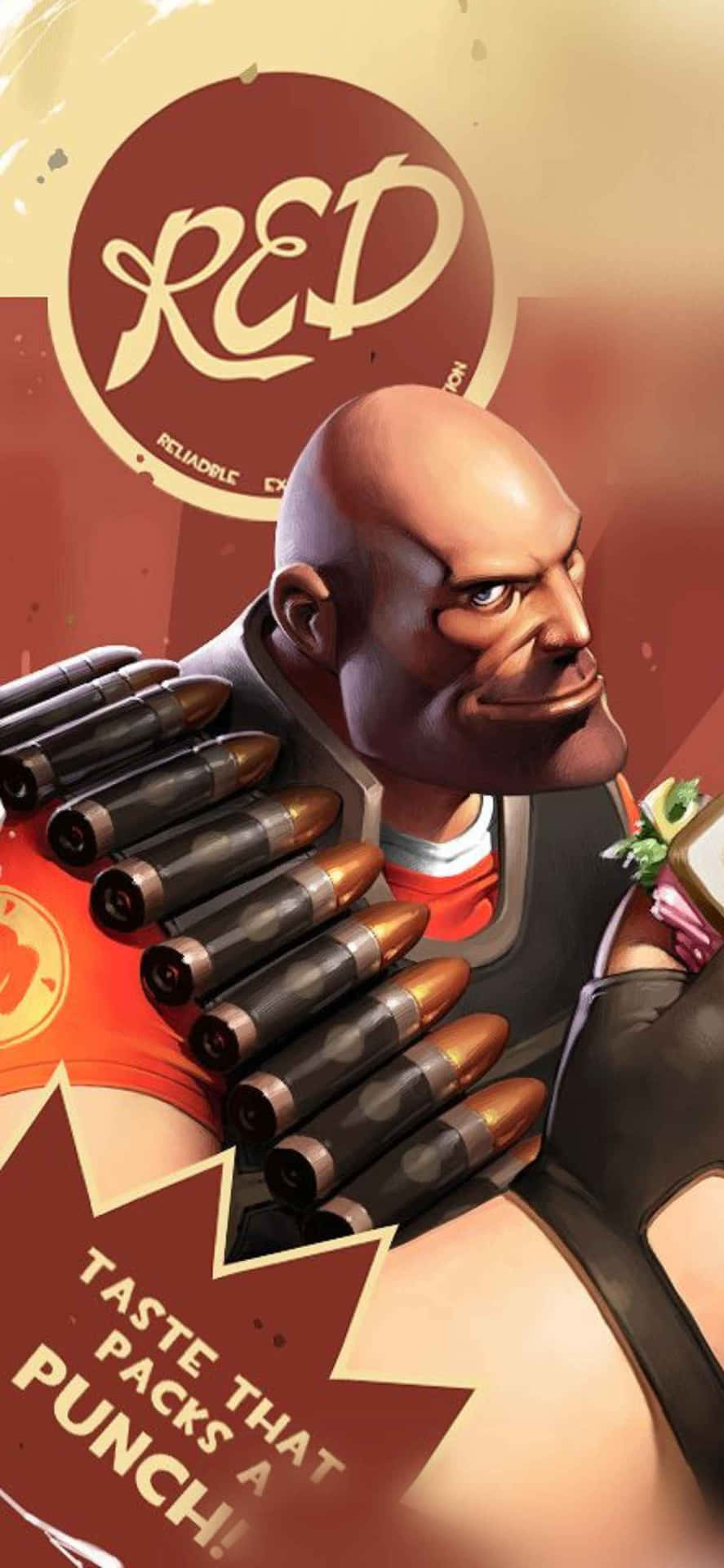 Red Heavy Character Iphone Xs Max Team Fortress 2 Background