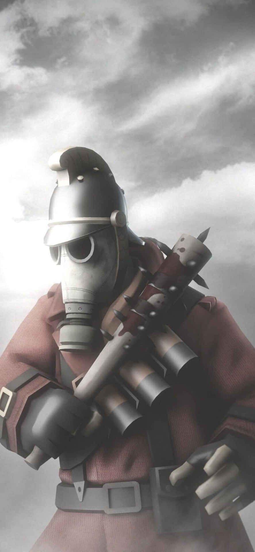 Pyro Grayscale Iphone Xs Max Team Fortress 2 Background
