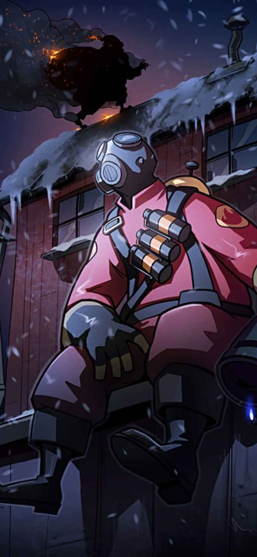 Animated Team Fortress 2 Background on iPhone XS Max