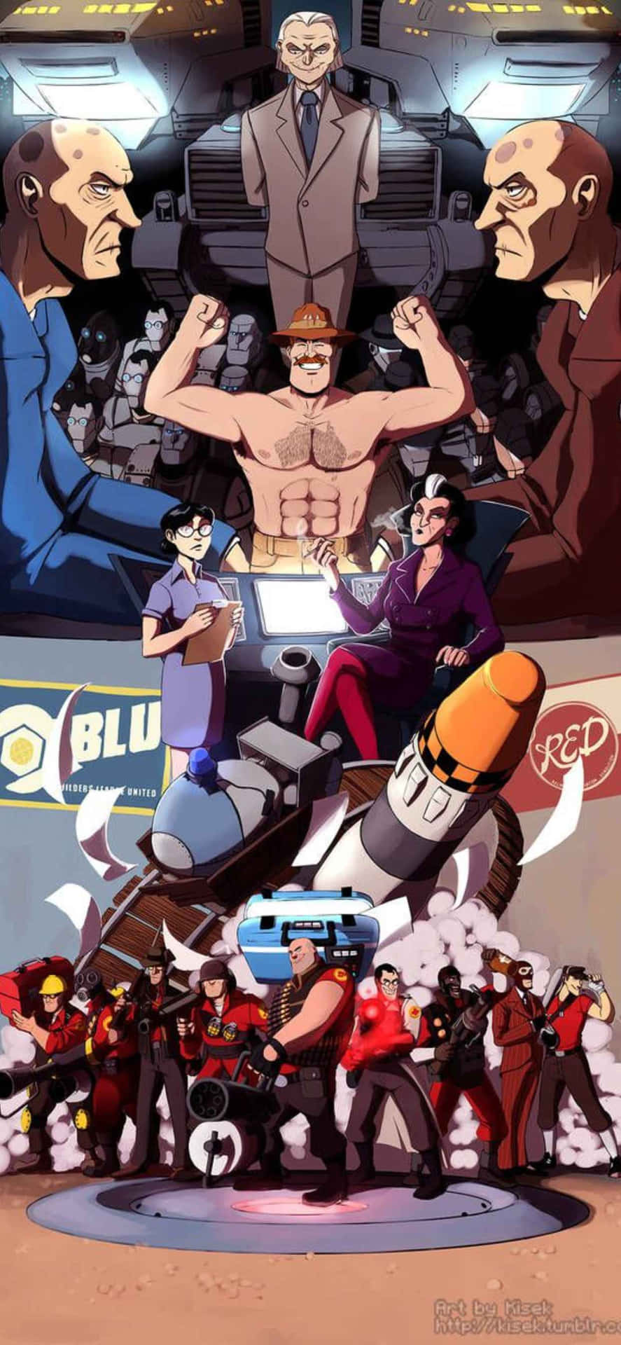 Blue And Red Iphone Xs Max Team Fortress 2 Background
