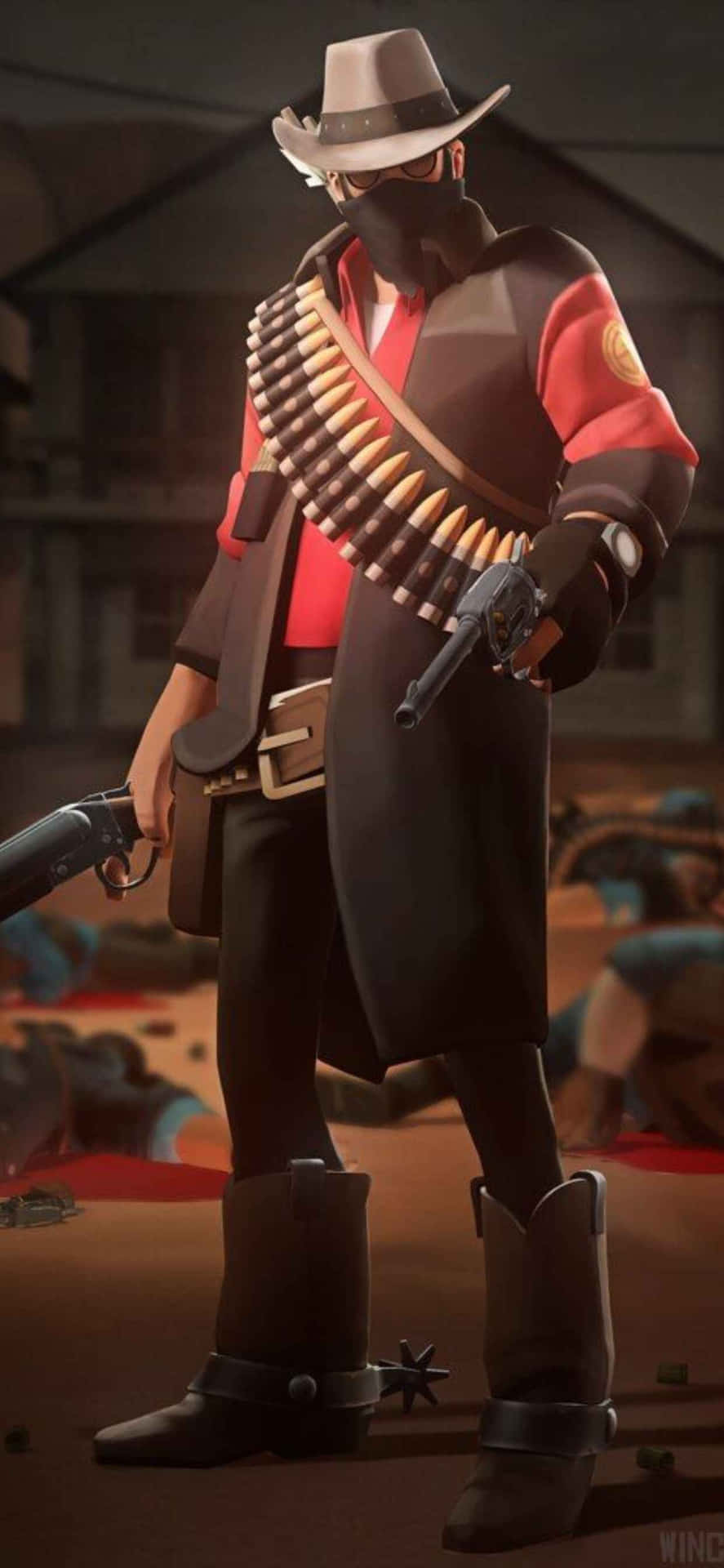 Red Sniper Iphone Xs Max Team Fortress 2 Background