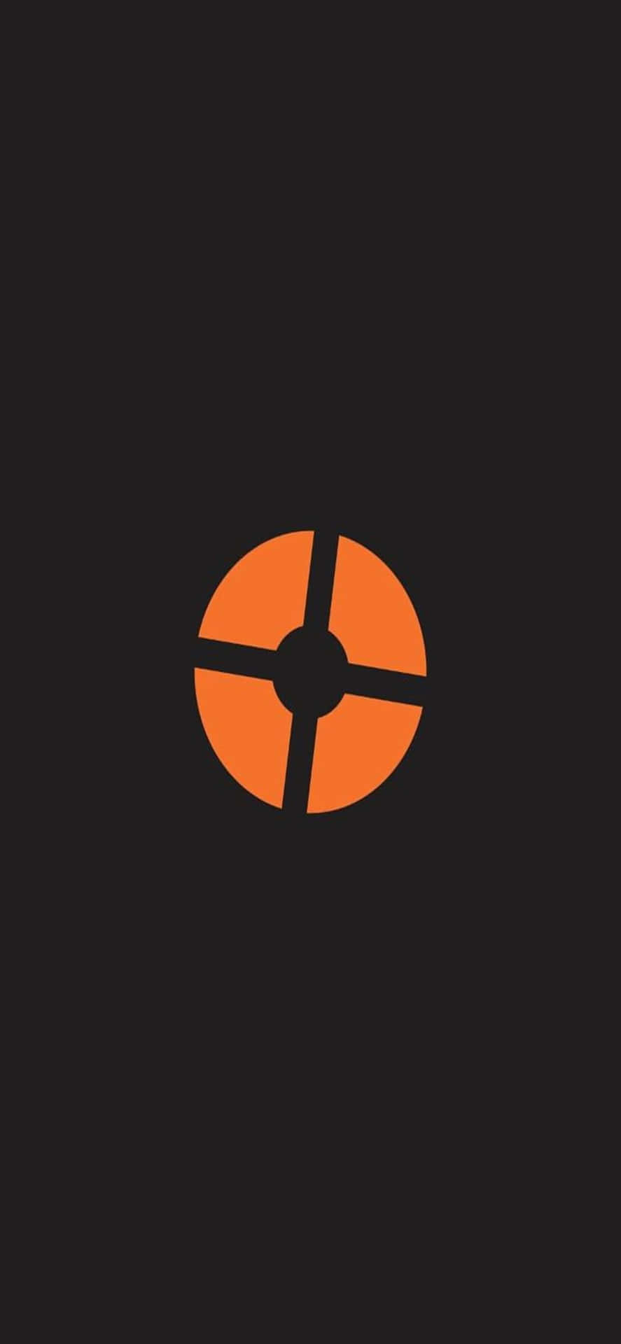 a black background with an orange logo
