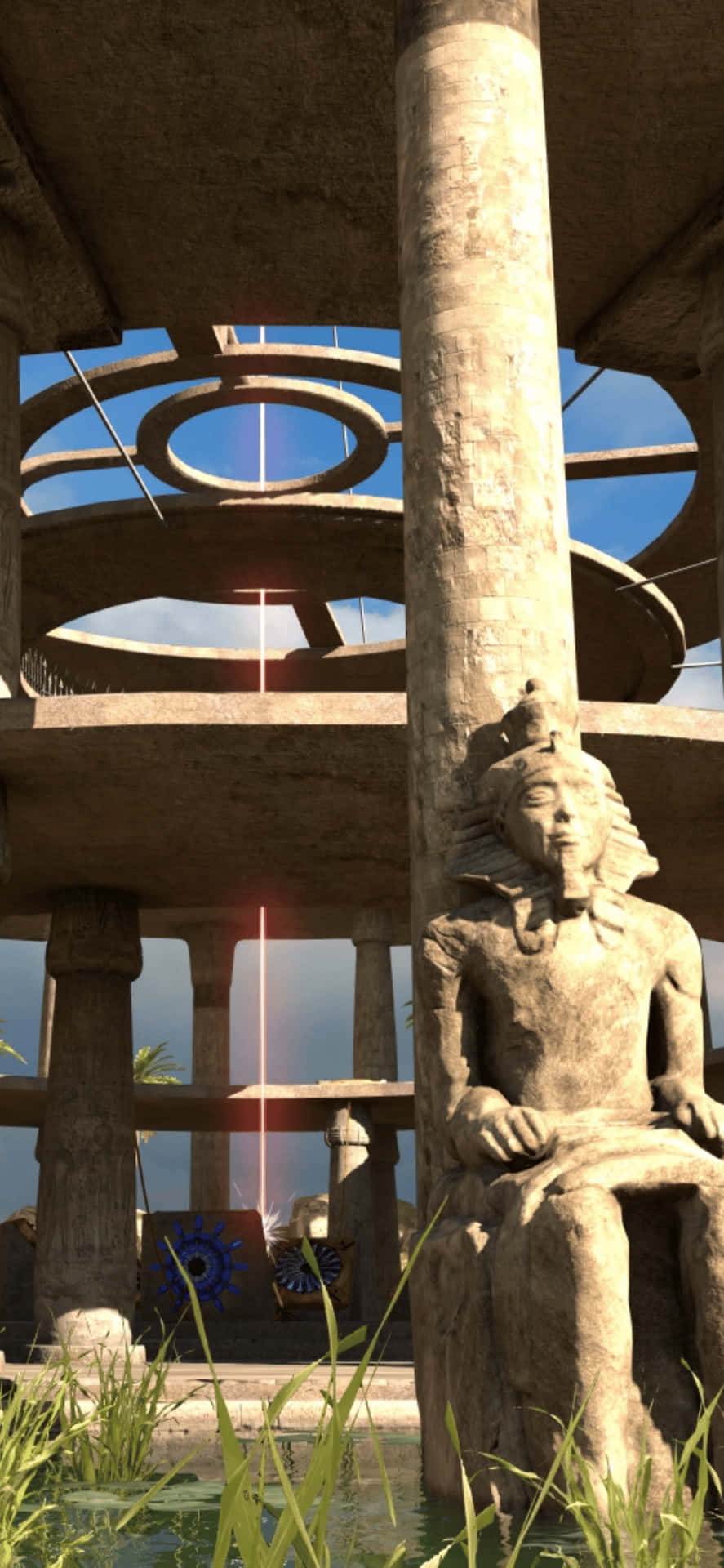 A 3d Image Of An Ancient Egyptian Structure