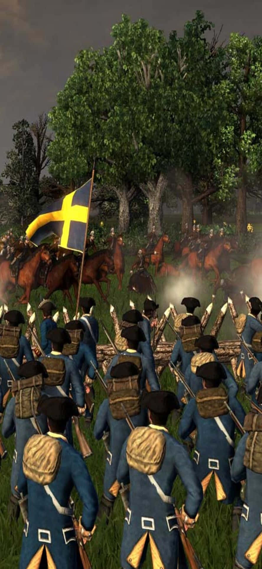 A Screenshot Of A Battle Between Soldiers And A Flag