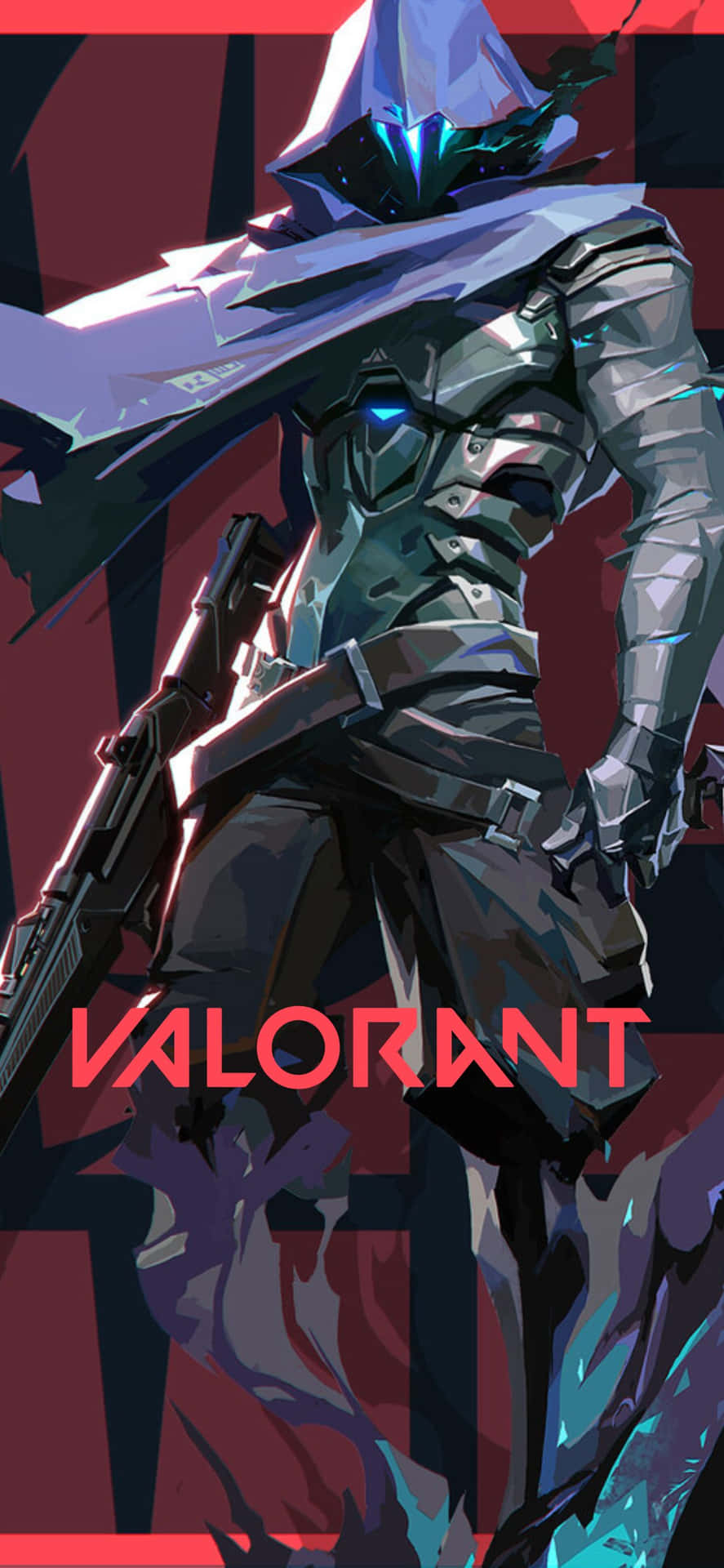 Valorant - A Character With A Sword And A Red Background