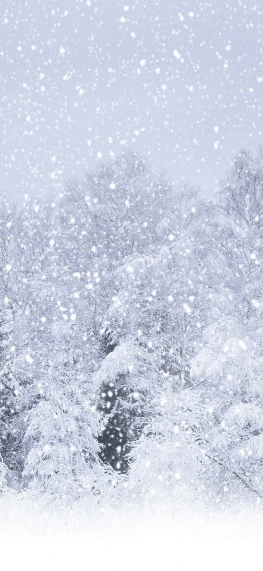 Thick Falling Snow iPhone XS Max Winter Background