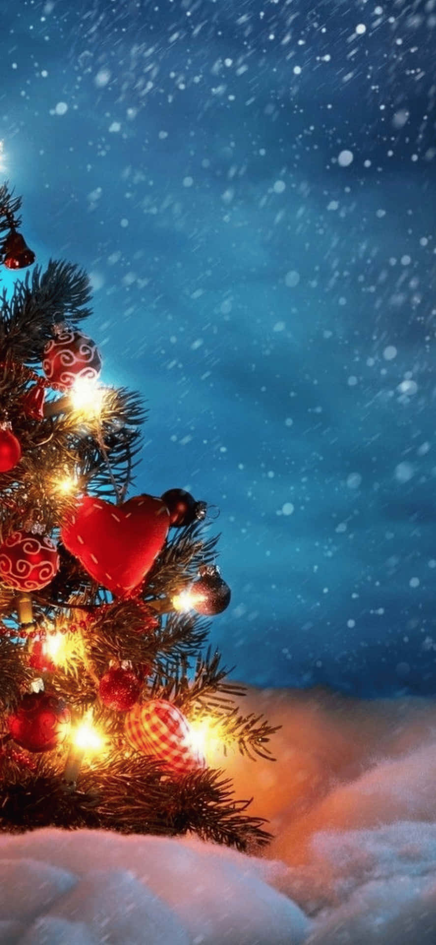 Christmas Tree Iphone Xs Max Winter Background