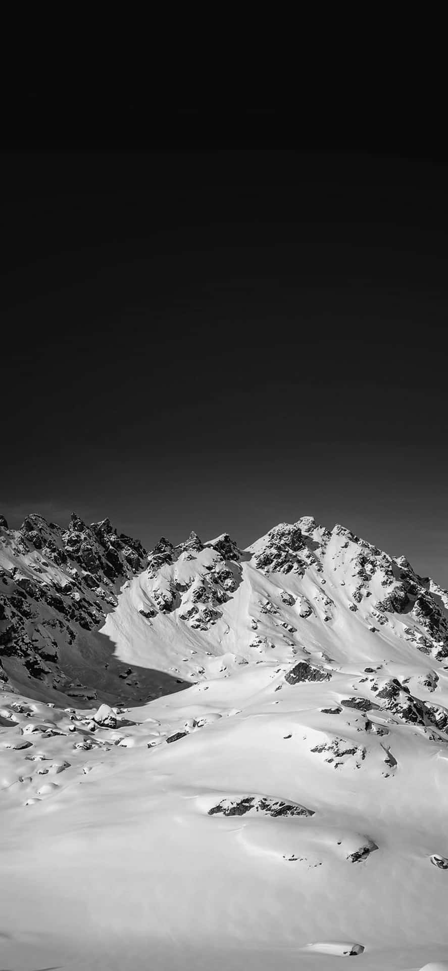 Black And White Mountain Iphone Xs Max Winter Background