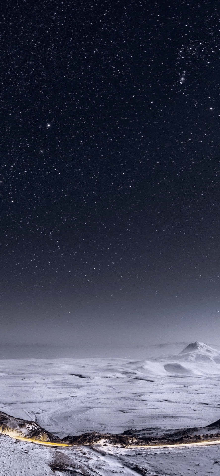 View Of Night Sky iPhone XS Max Winter Background