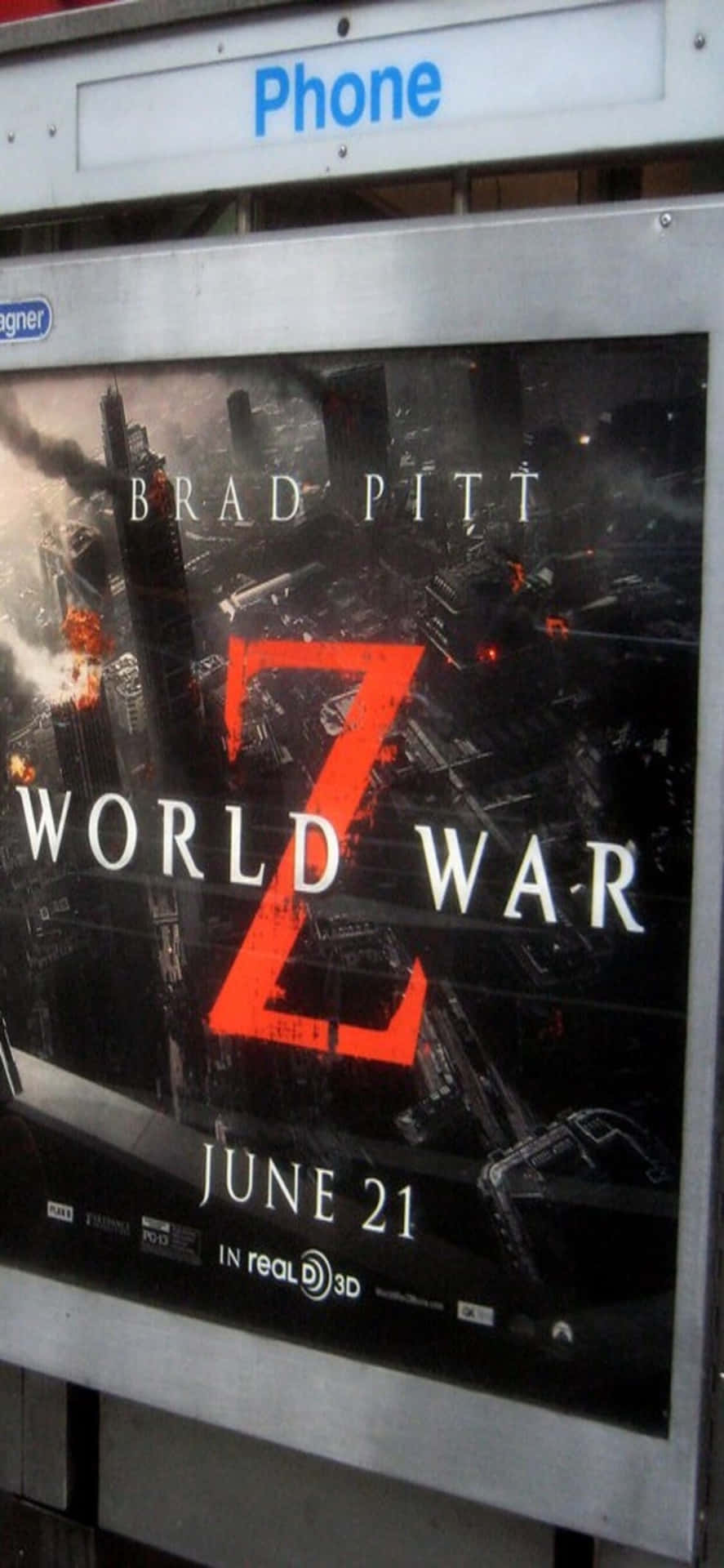 Cinema Poster iPhone XS Max World War Z Background
