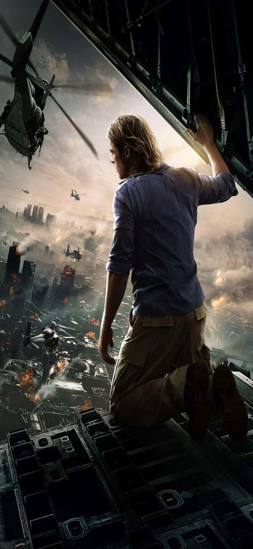 Download Gerry Lane iPhone XS Max World War Z Background | Wallpapers.com