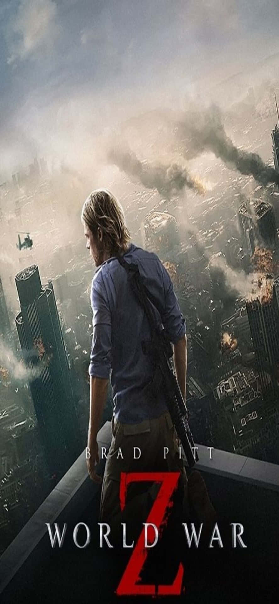 Brad Pitt Poster iPhone XS Max World War Z Background