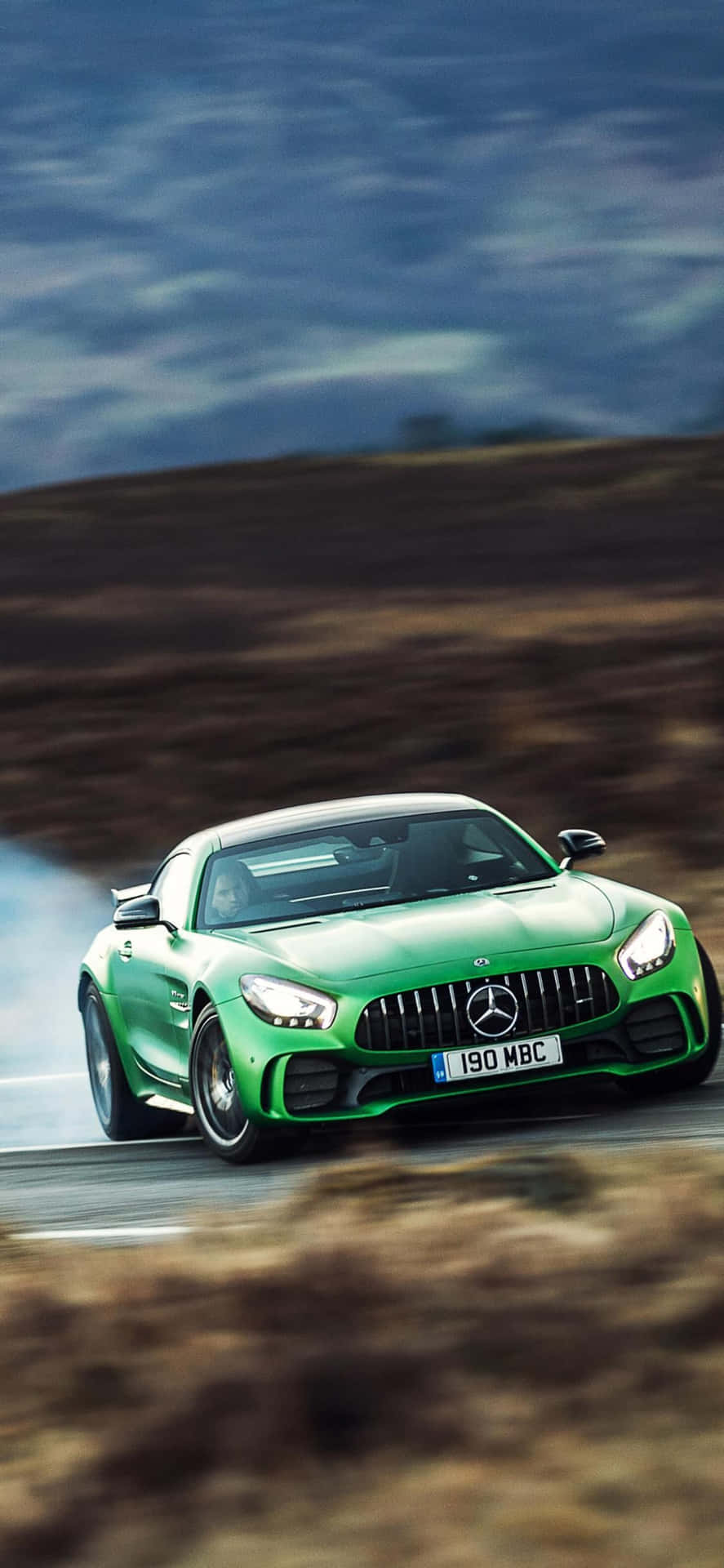 Grøn GT Iphone Xs Mercedes Amg Baggrund Tapet