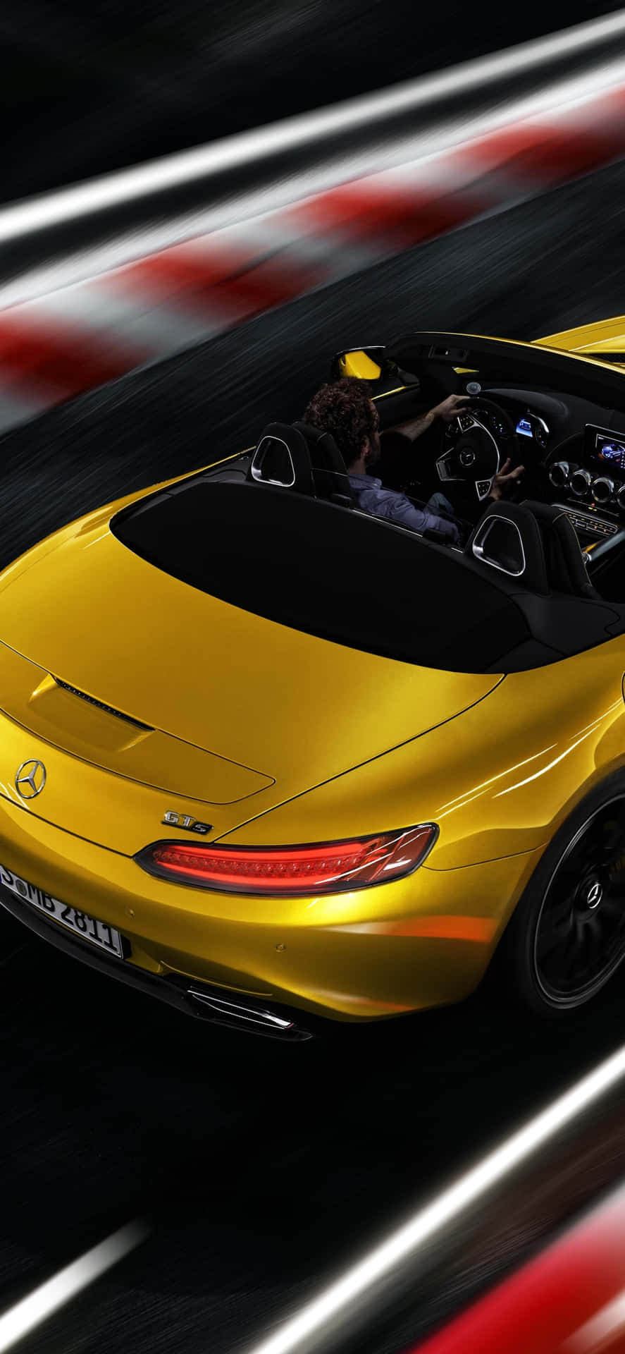 Yellow Convertible Iphone Xs Mercedes Amg Background