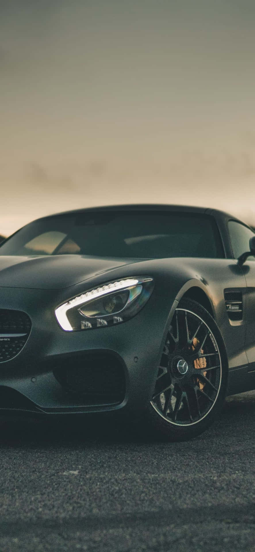 Iphone Xs Mercedes Background Side View Of A Amg Gt Background