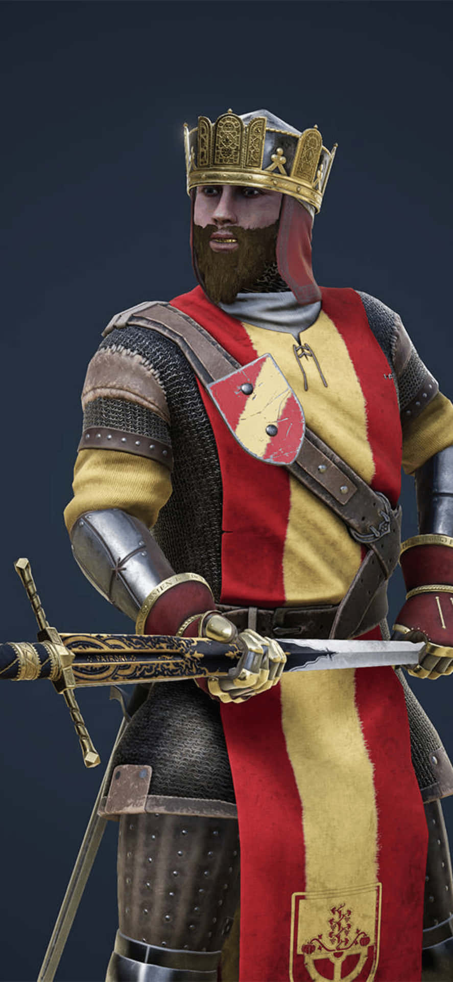 Red And Yellow Armor Iphone Xs Mordhau Background