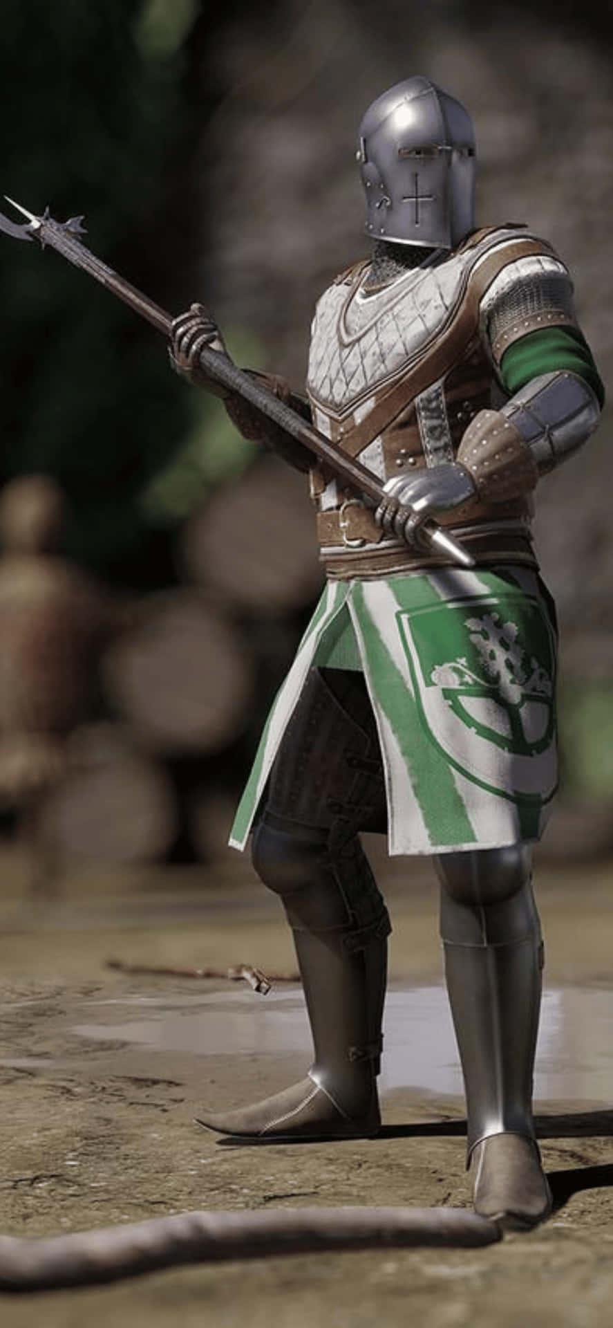 Green Armor Warrior Iphone Xs Mordhau Background