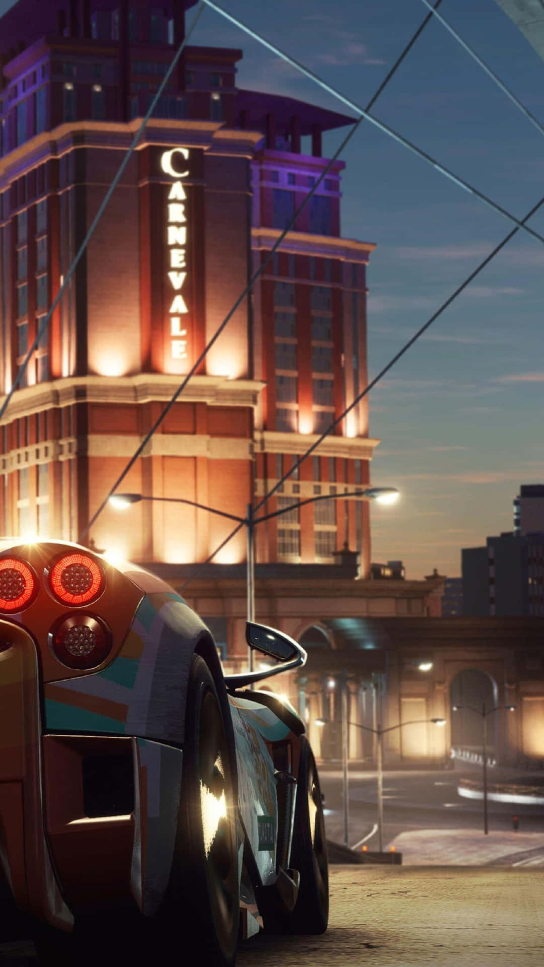 Iphonexs Bakgrund Need For Speed Payback Med Carnevale-byggnad.