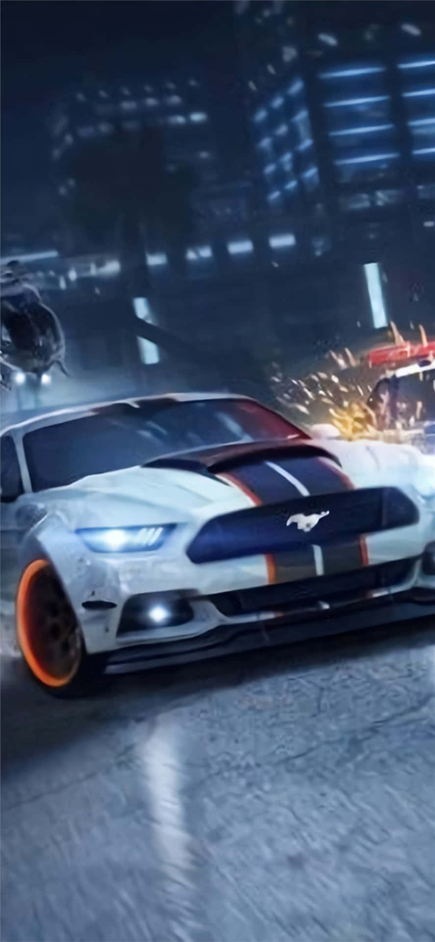 Iphonexs Need For Speed Payback Bakgrund Vit Mustang.