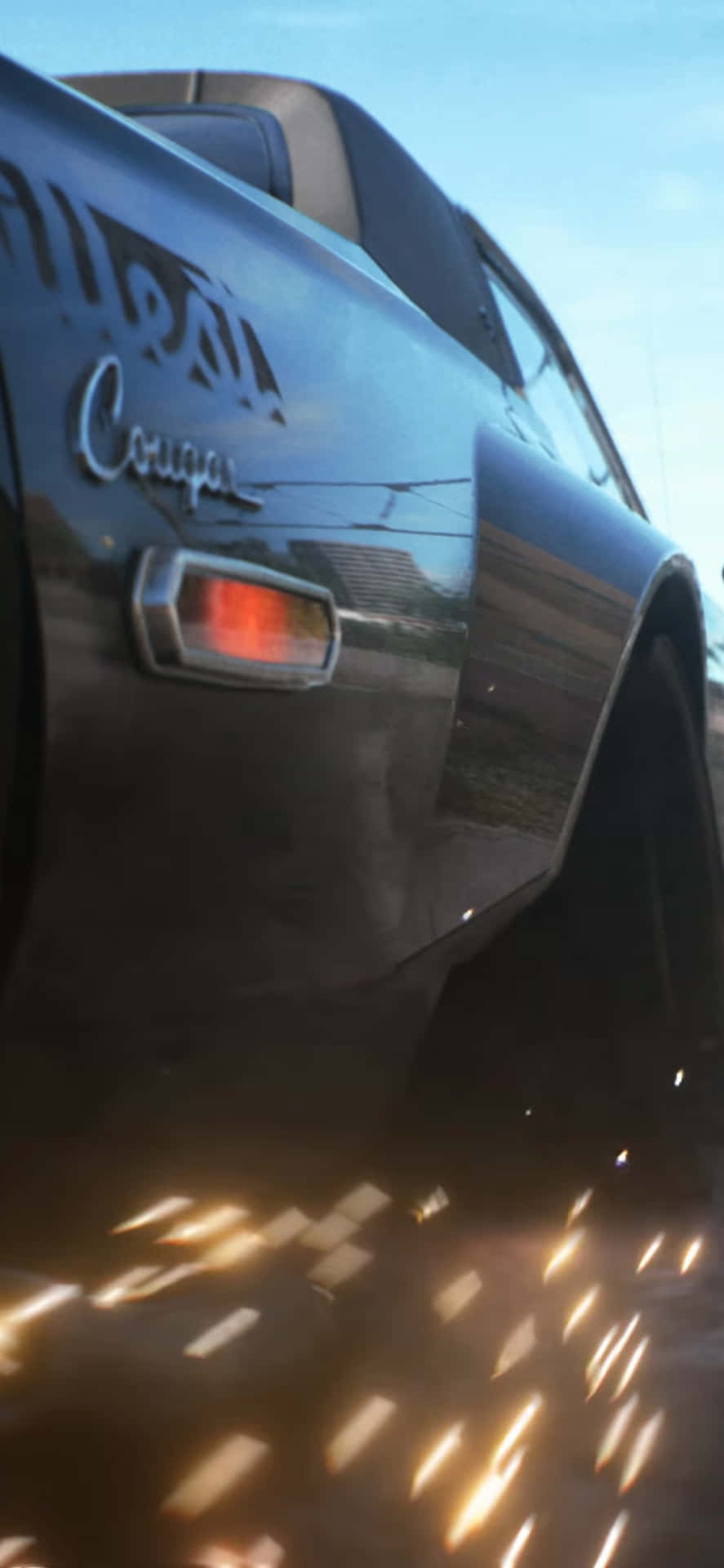 Iphonexs Bakgrundsbild För Need For Speed Payback Med En Grå Dodge Challenger.