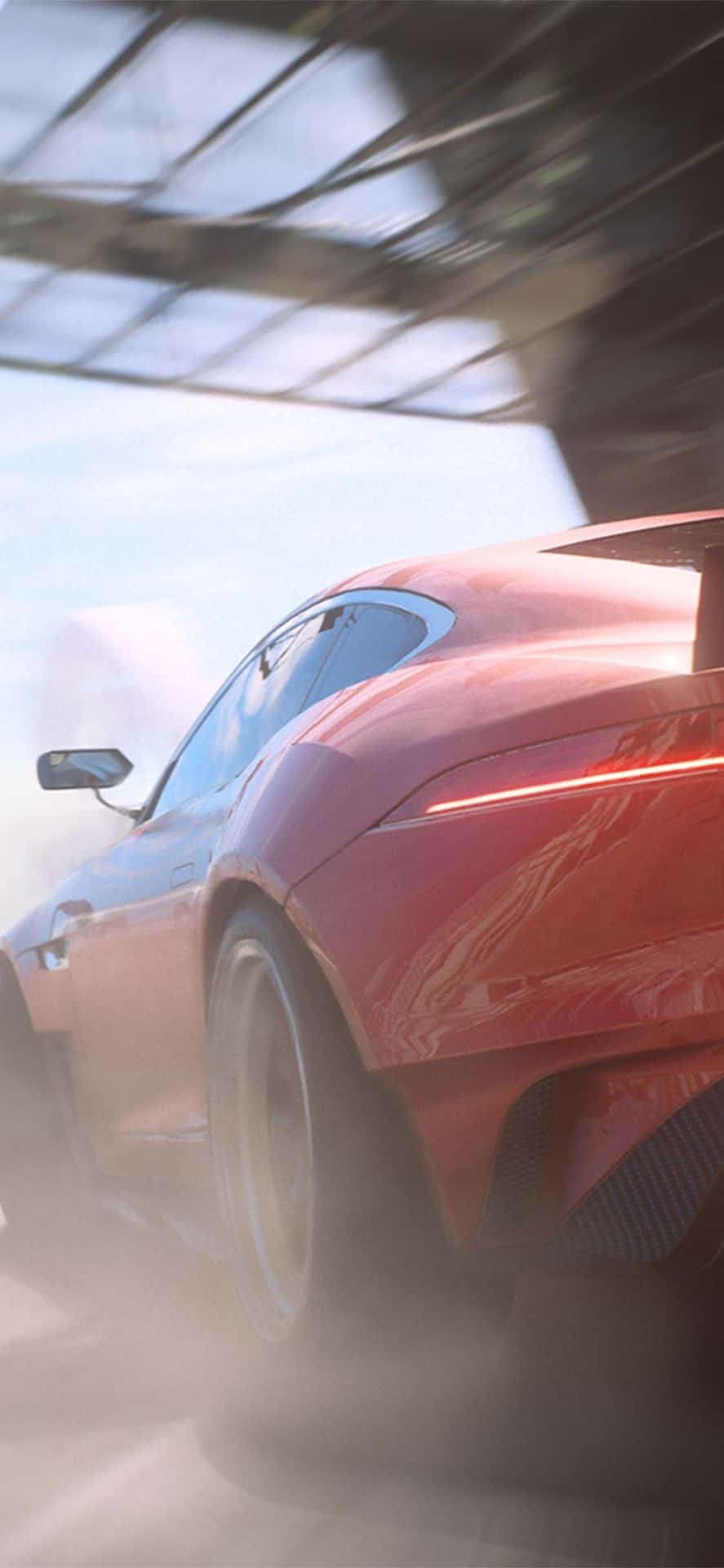 Iphonexs Behöver Need For Speed Payback-bakgrund Med En Orange Dodge Viper.