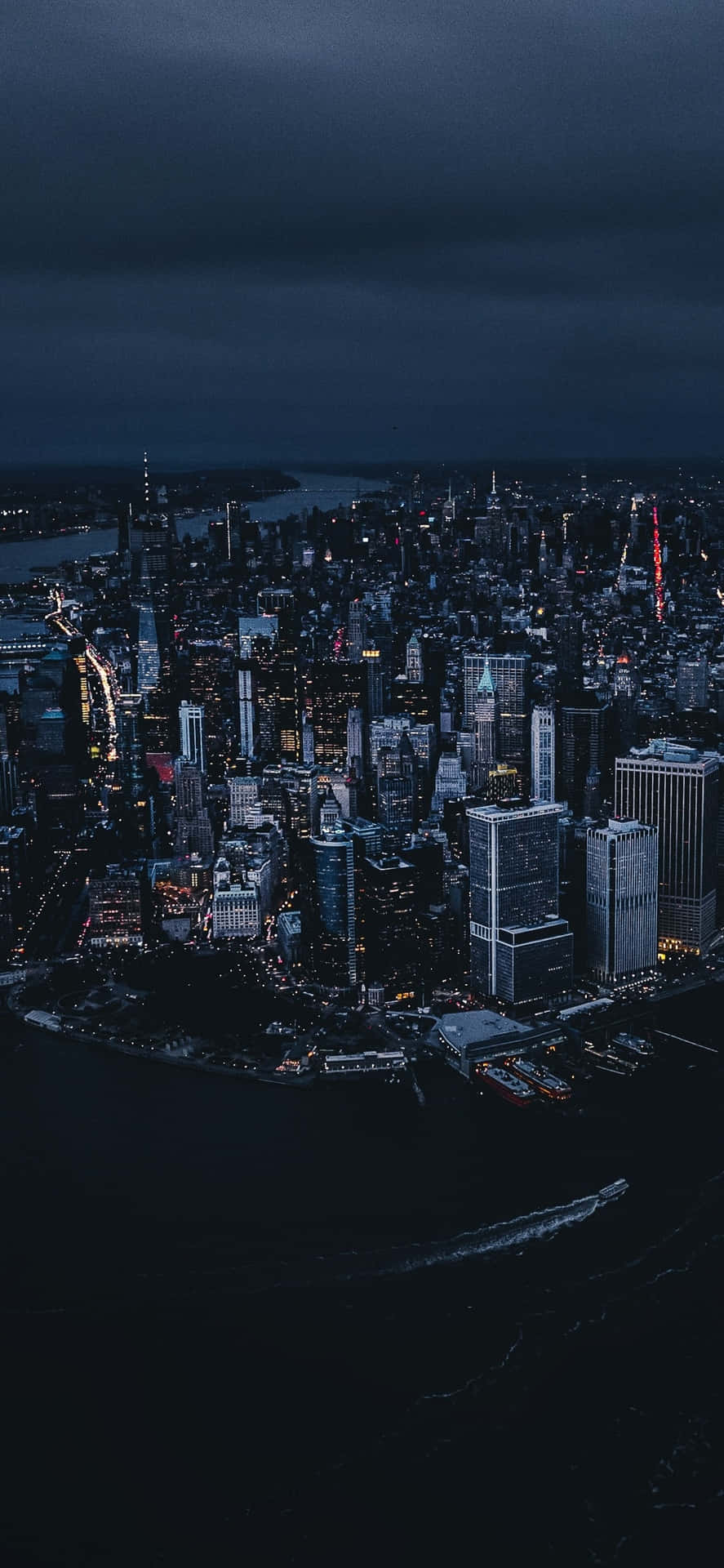Stå op for nye højder med den strømlinede og moderne Iphone Xs for den smukke New York skyline