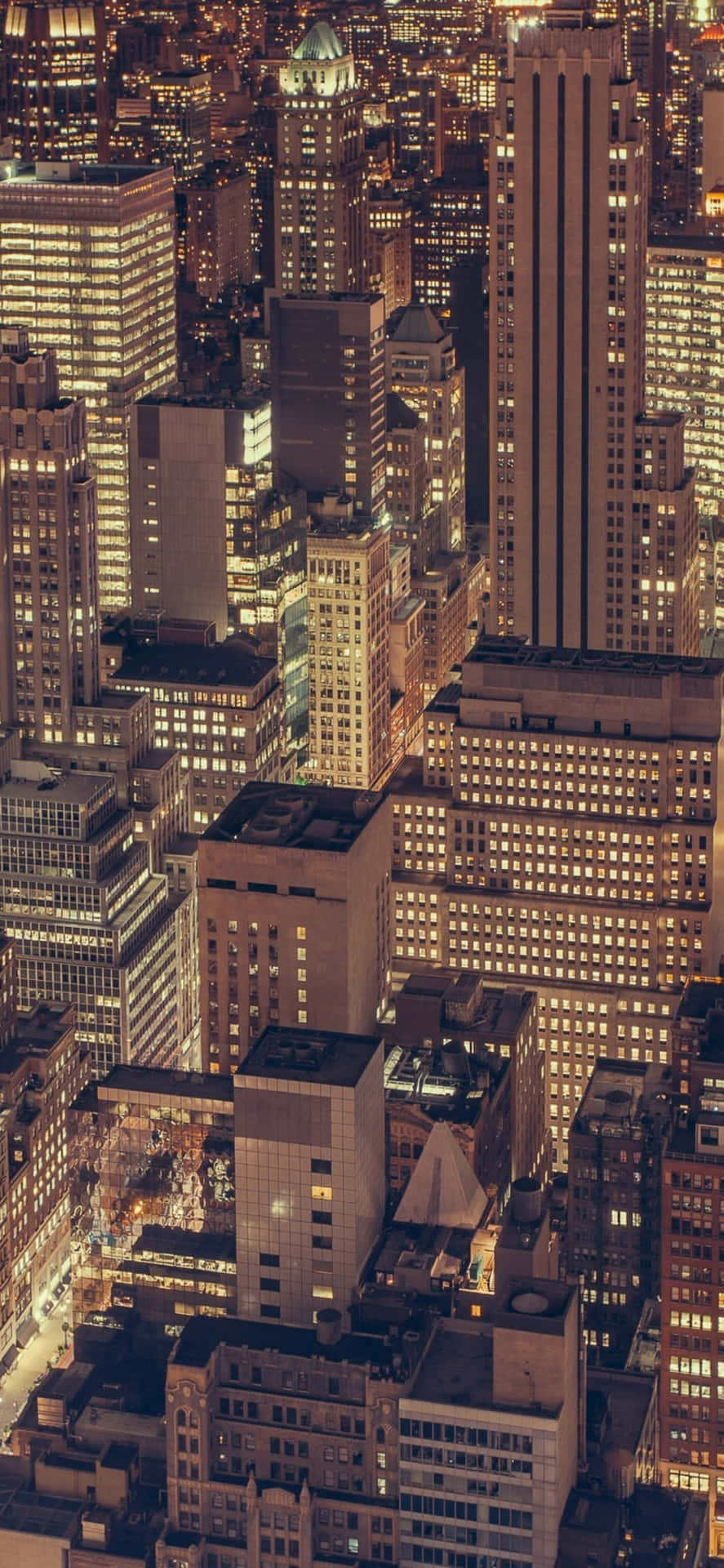 Vistaspettacolare Del Panorama Del Centro Di New York City Dall'iphone Xs.