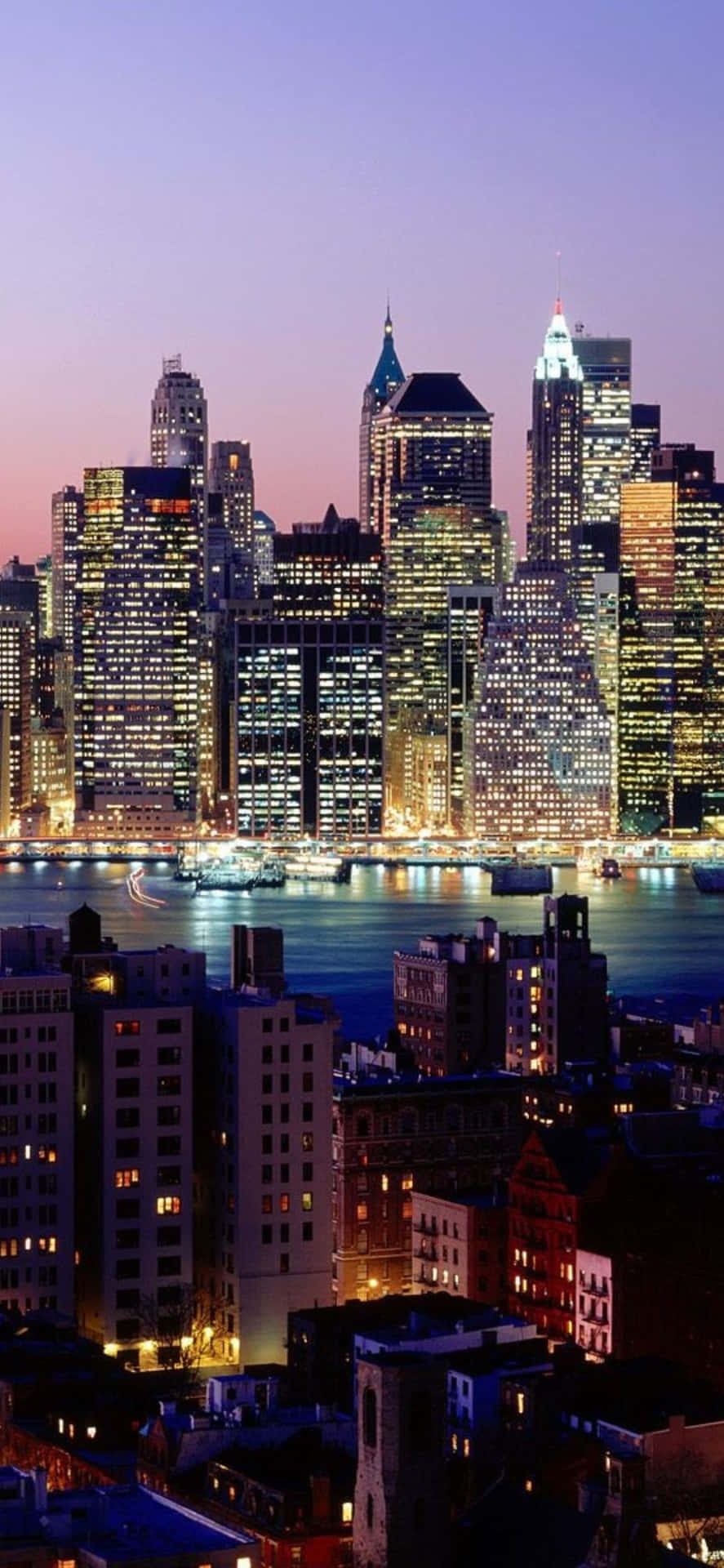 Impresionantepanorama Urbano De La Ciudad De Nueva York Visto Desde El Iphone Xs.