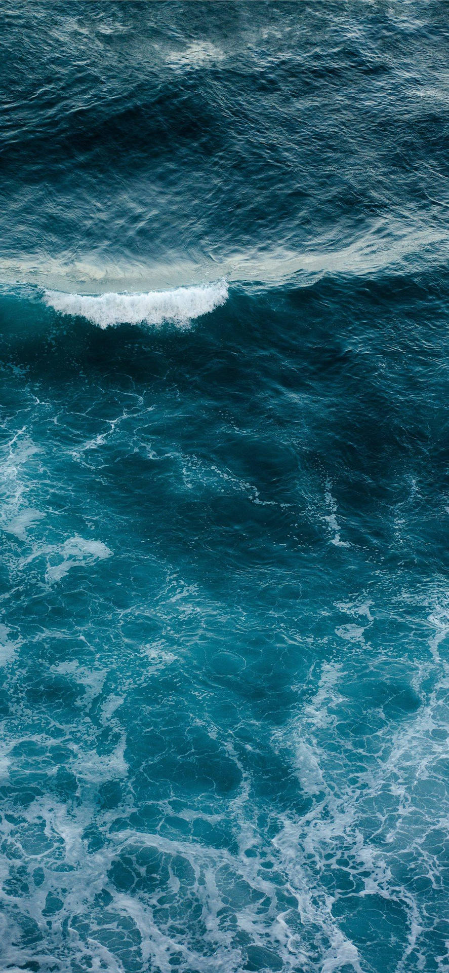 Iphone Xs Ocean Deep Blue Waves