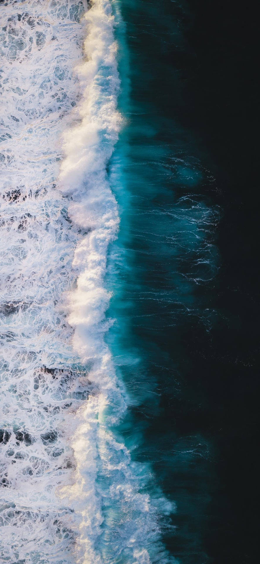 iPhone XS Ocean Seafoam: Tapetet åbner op for et hav af smaragduldne farver. Wallpaper