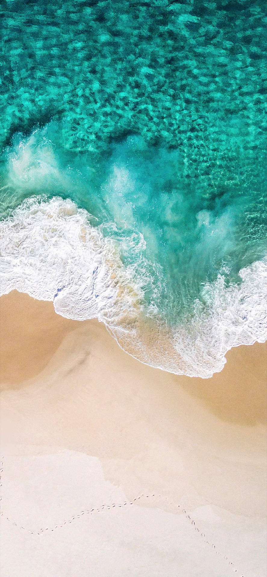 Iphone Xs Ocean Turkis Farvande Wallpaper