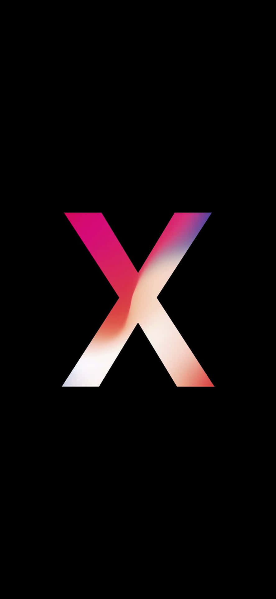 Gradient Letter X iPhone XS OLED Background