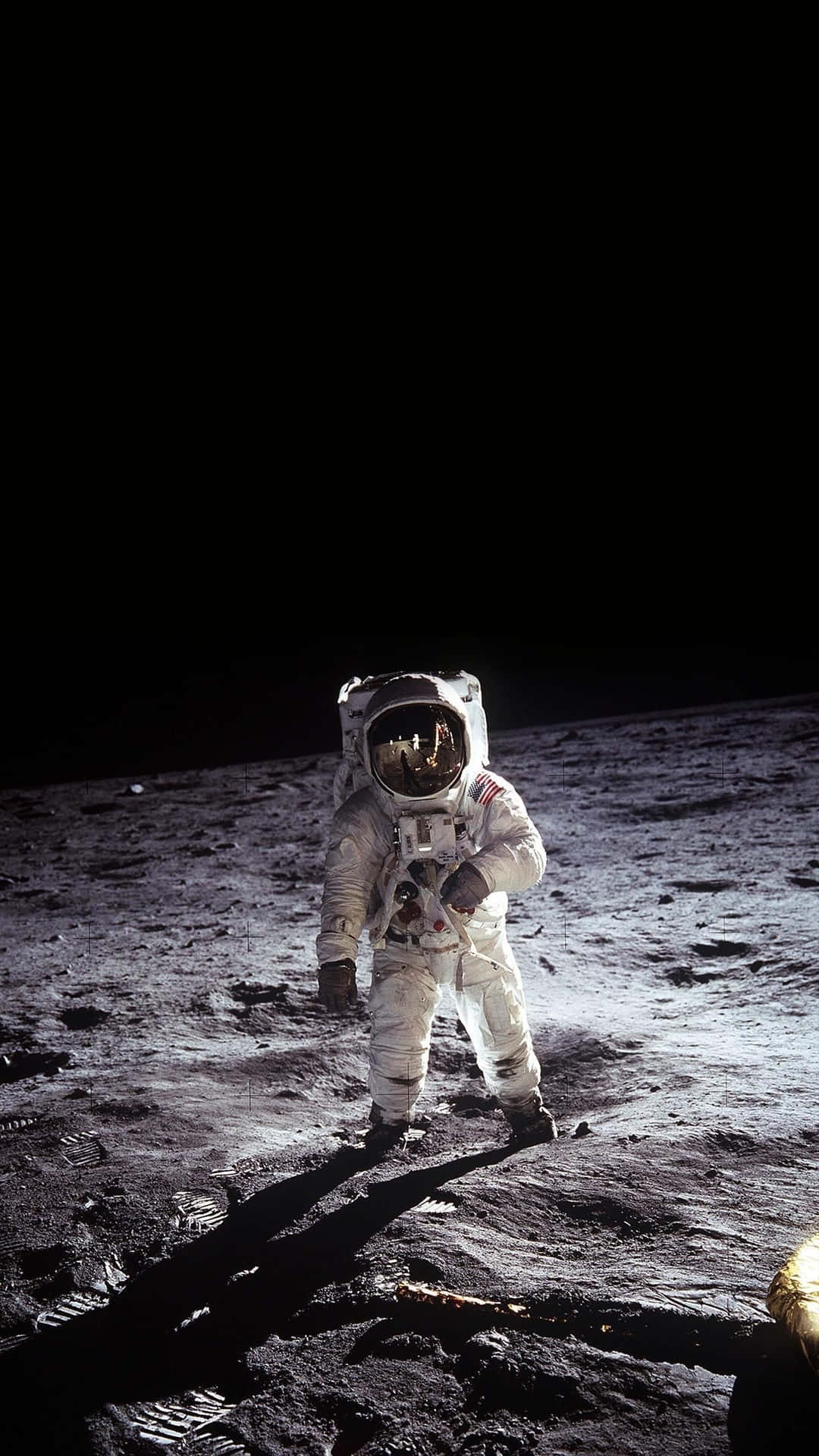 Sfondooled Per Iphone Xs Con L'immagine Dell'astronauta Buzz Aldrin