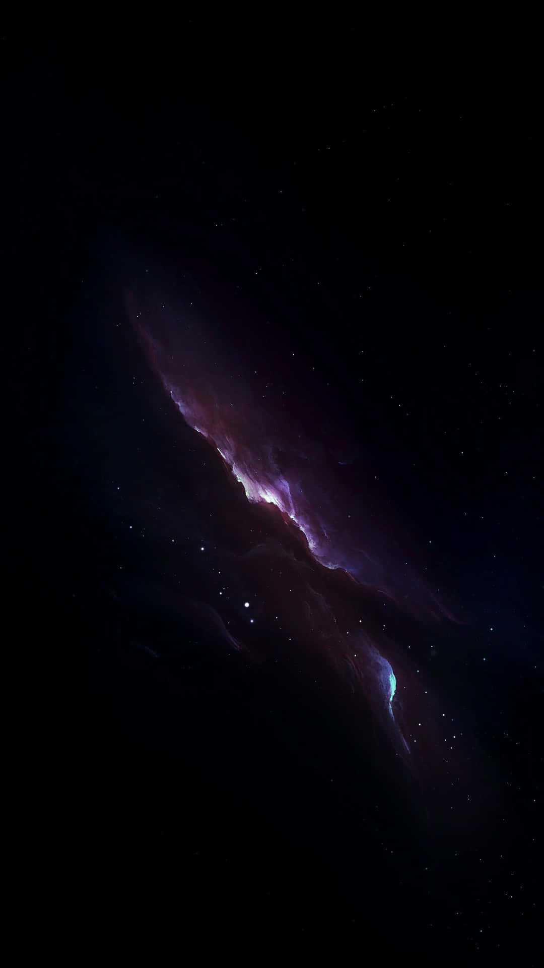 Mørkepurple skyer iPhone XS OLED-baggrund