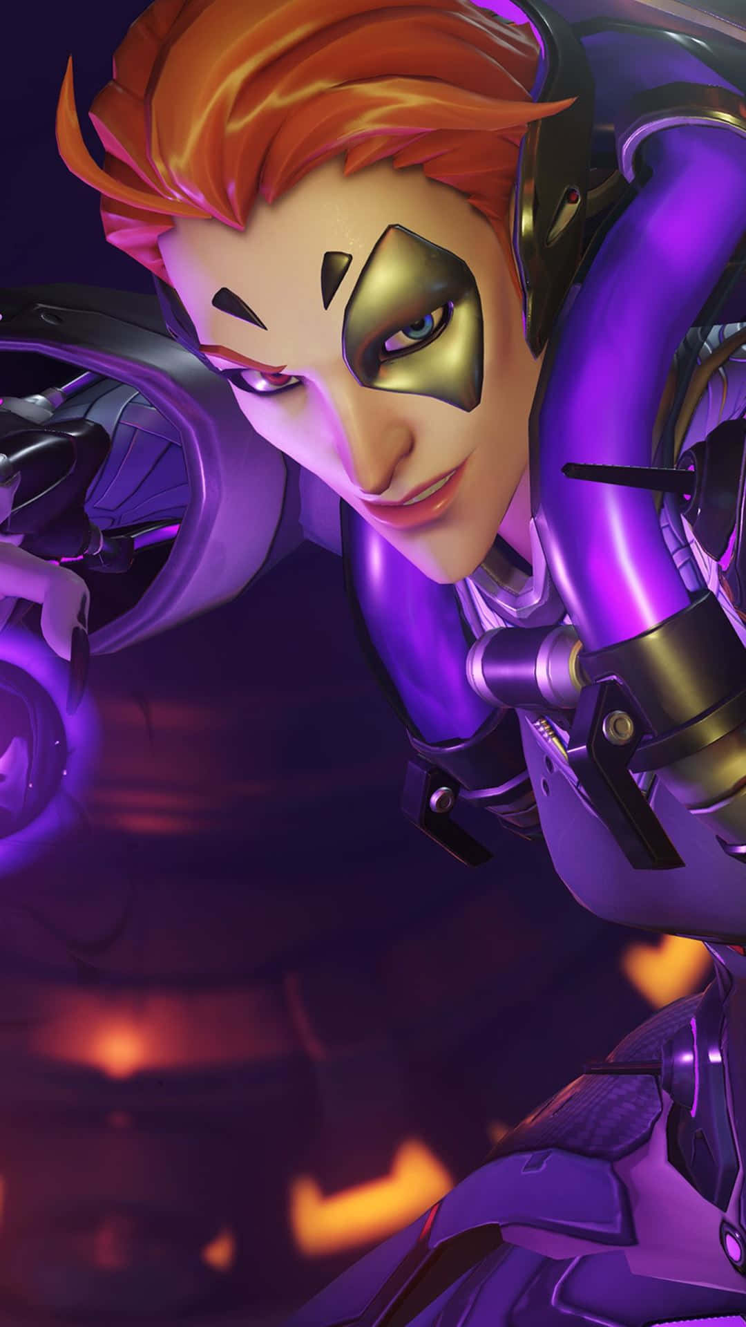 Attacking Moira Iphone Xs Overwatch Background