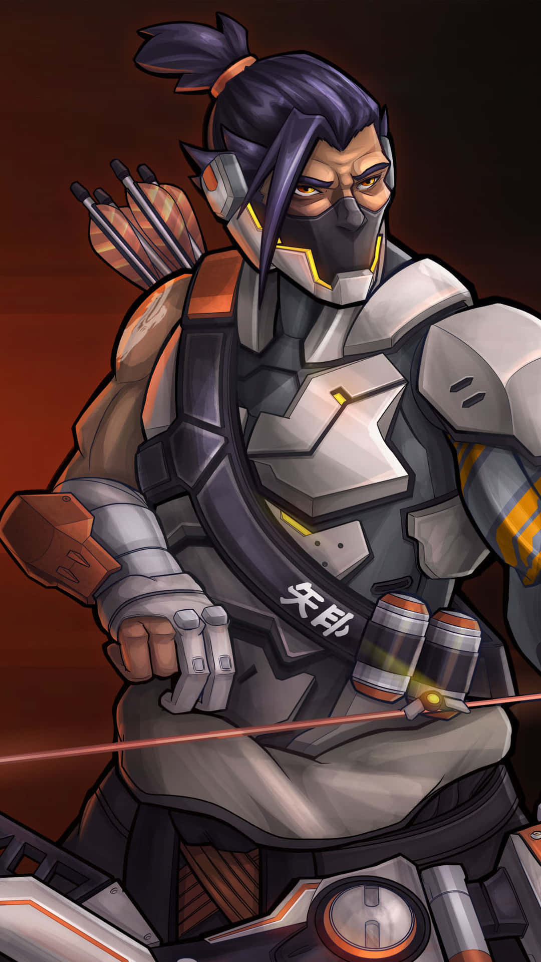 Hanzo In Armor Iphone Xs Overwatch Background