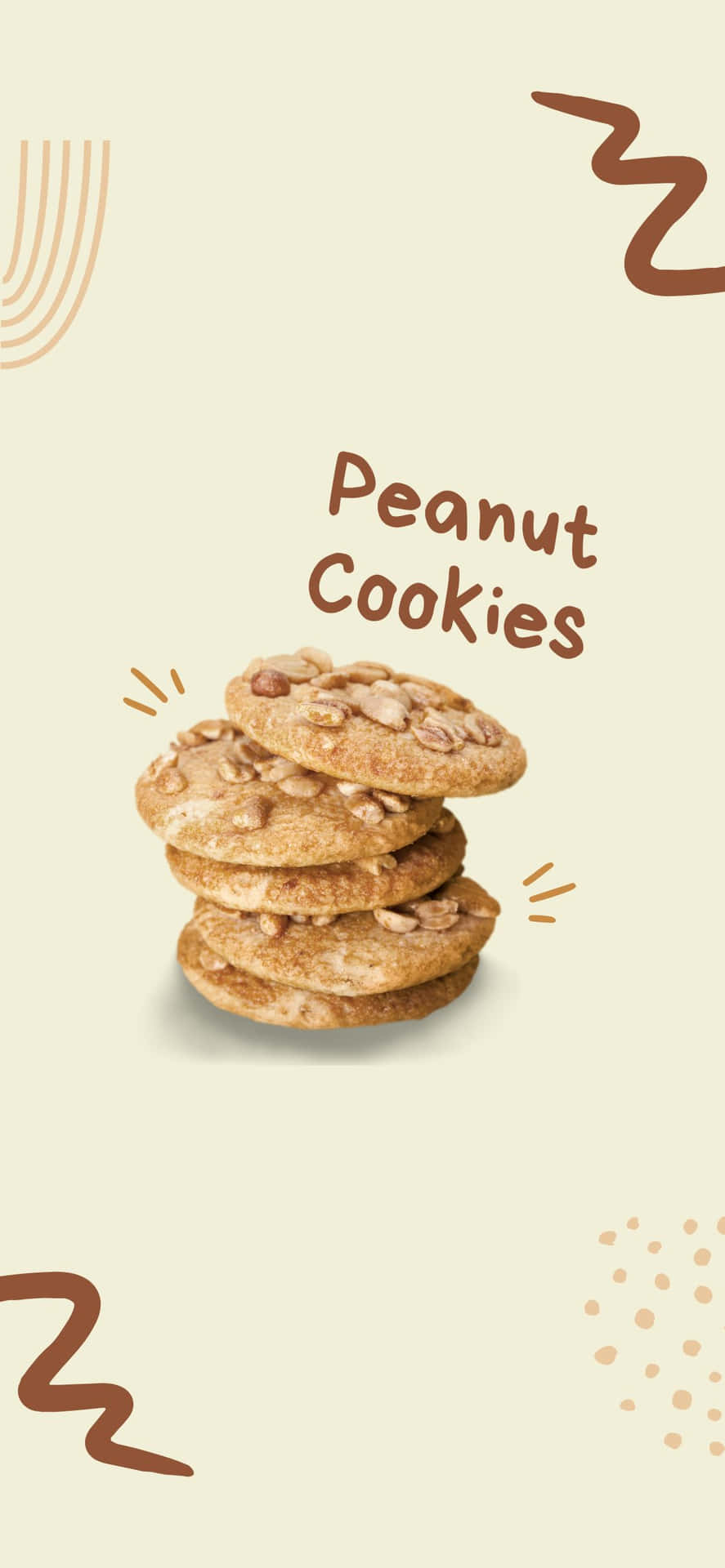 Peanut Cookies iPhone XS Kager baggrund