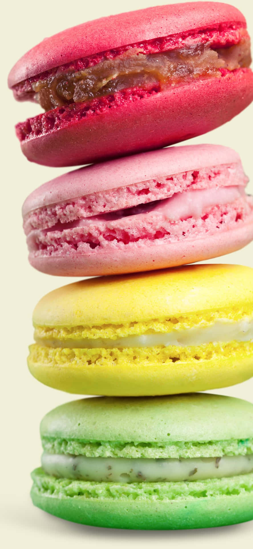 Colorful Macarons iPhone XS Pastries Background