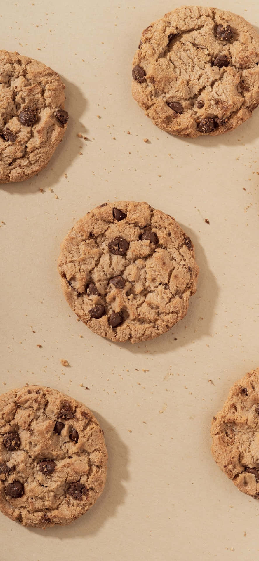 Chokolade Chip Cookies iPhone XS Kager Baggrund