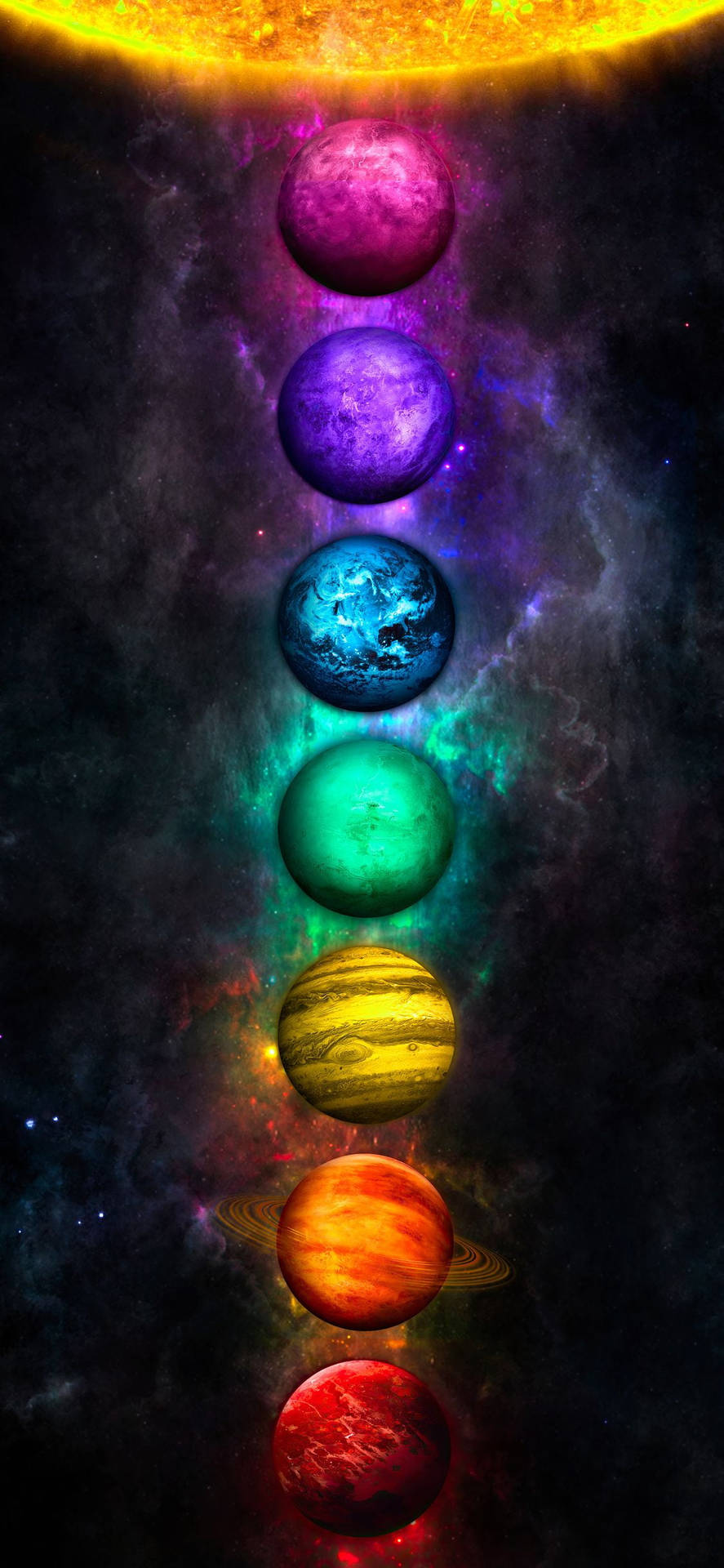 Experience outer space using the new Iphone Xs Planet Wallpaper