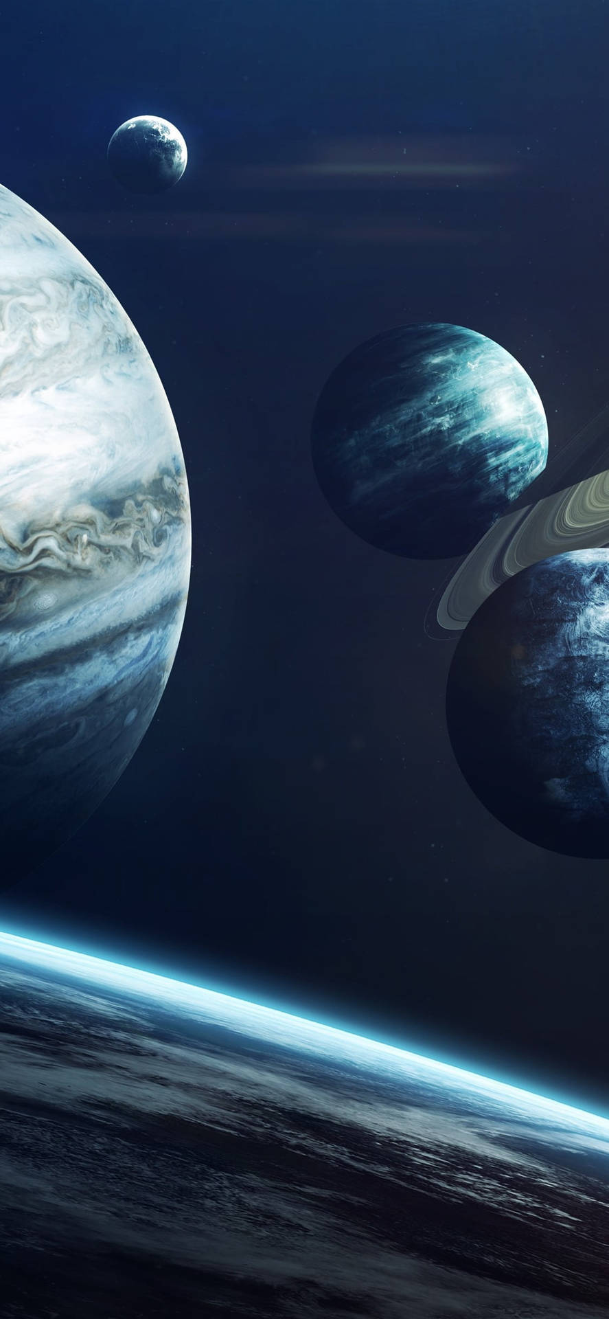 Immerse Yourself in the Elegance of Iphone Xs Planet Wallpaper