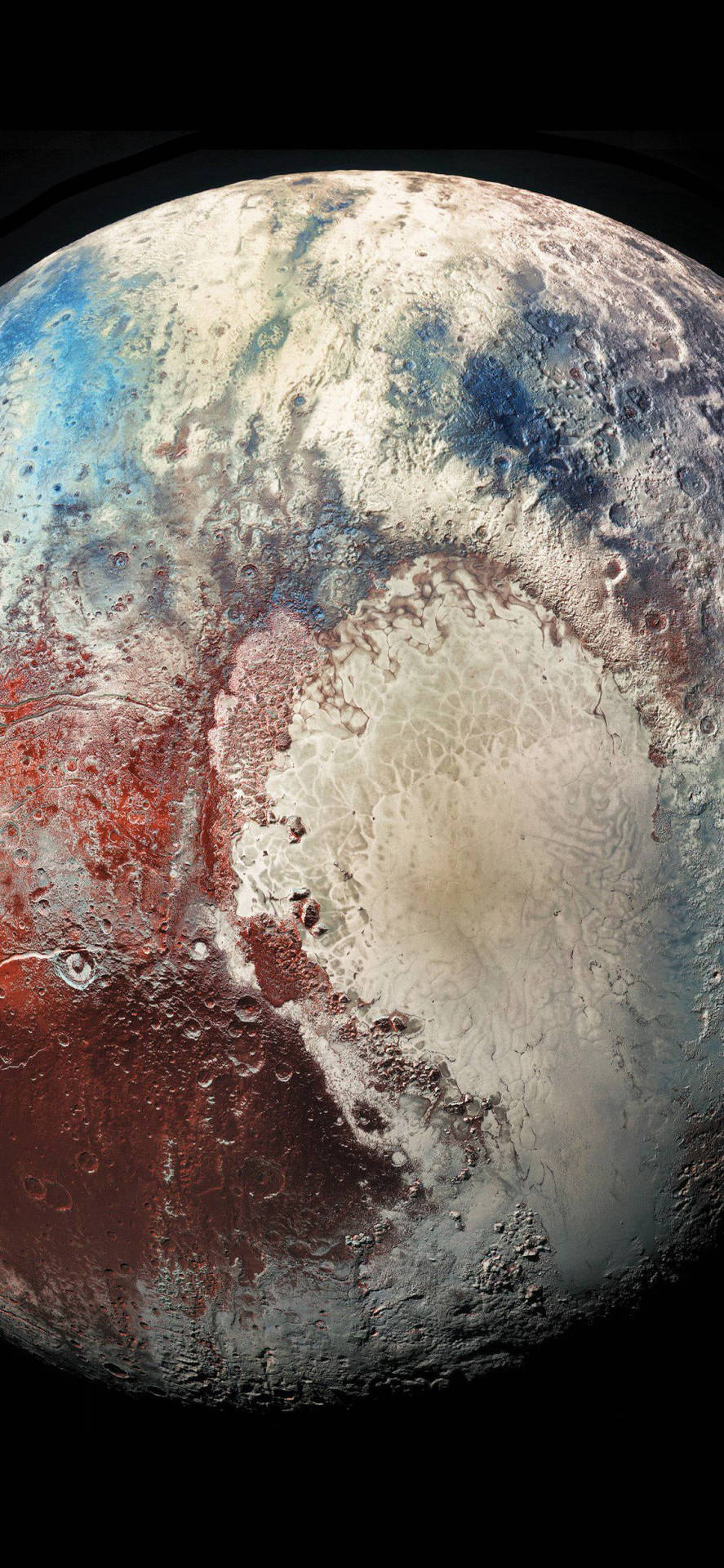 pluto's surface is shown in this image Wallpaper