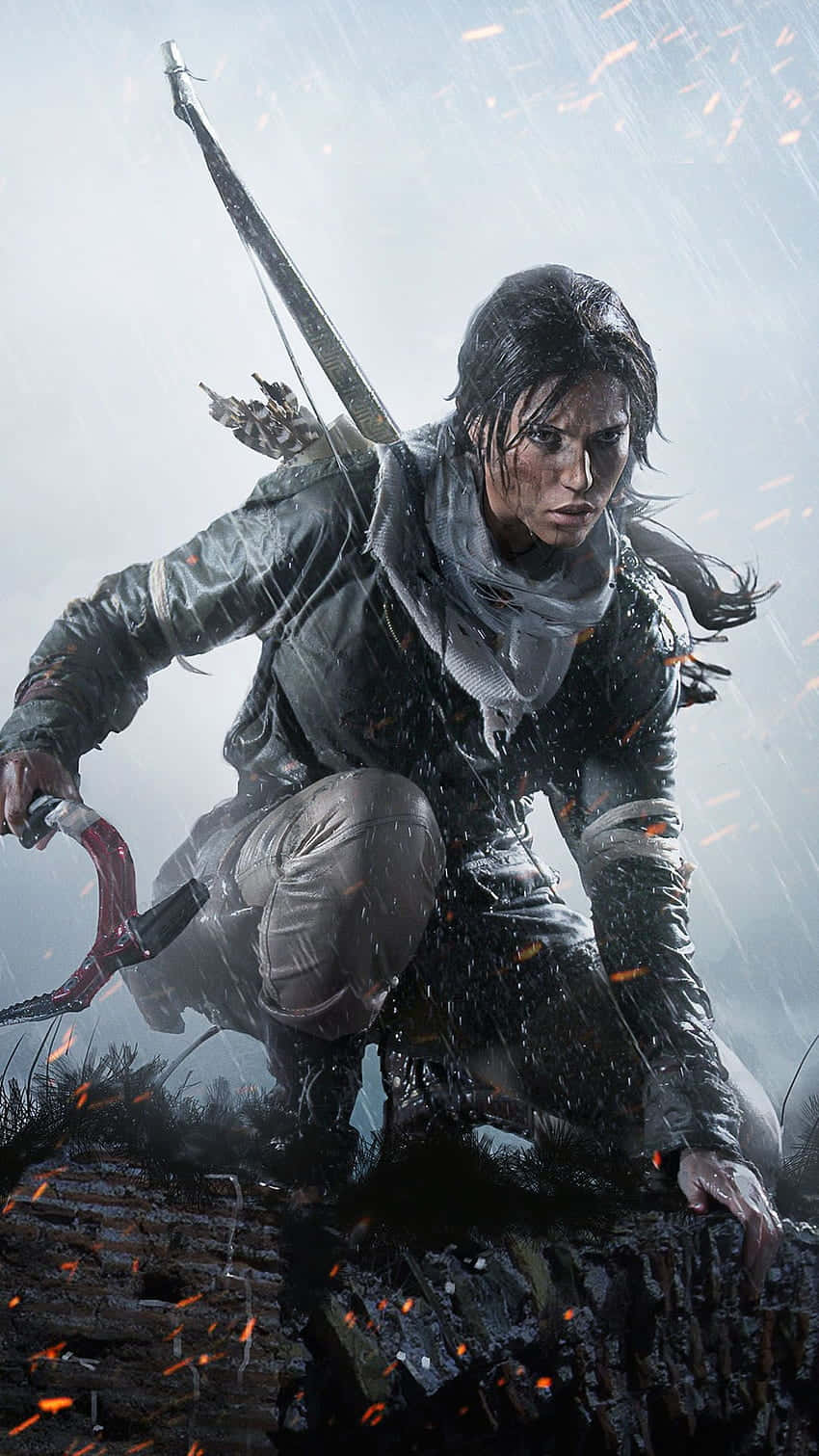Erobre uhørte lande med Iphone Xs og Rise Of The Tomb Raider tapet.