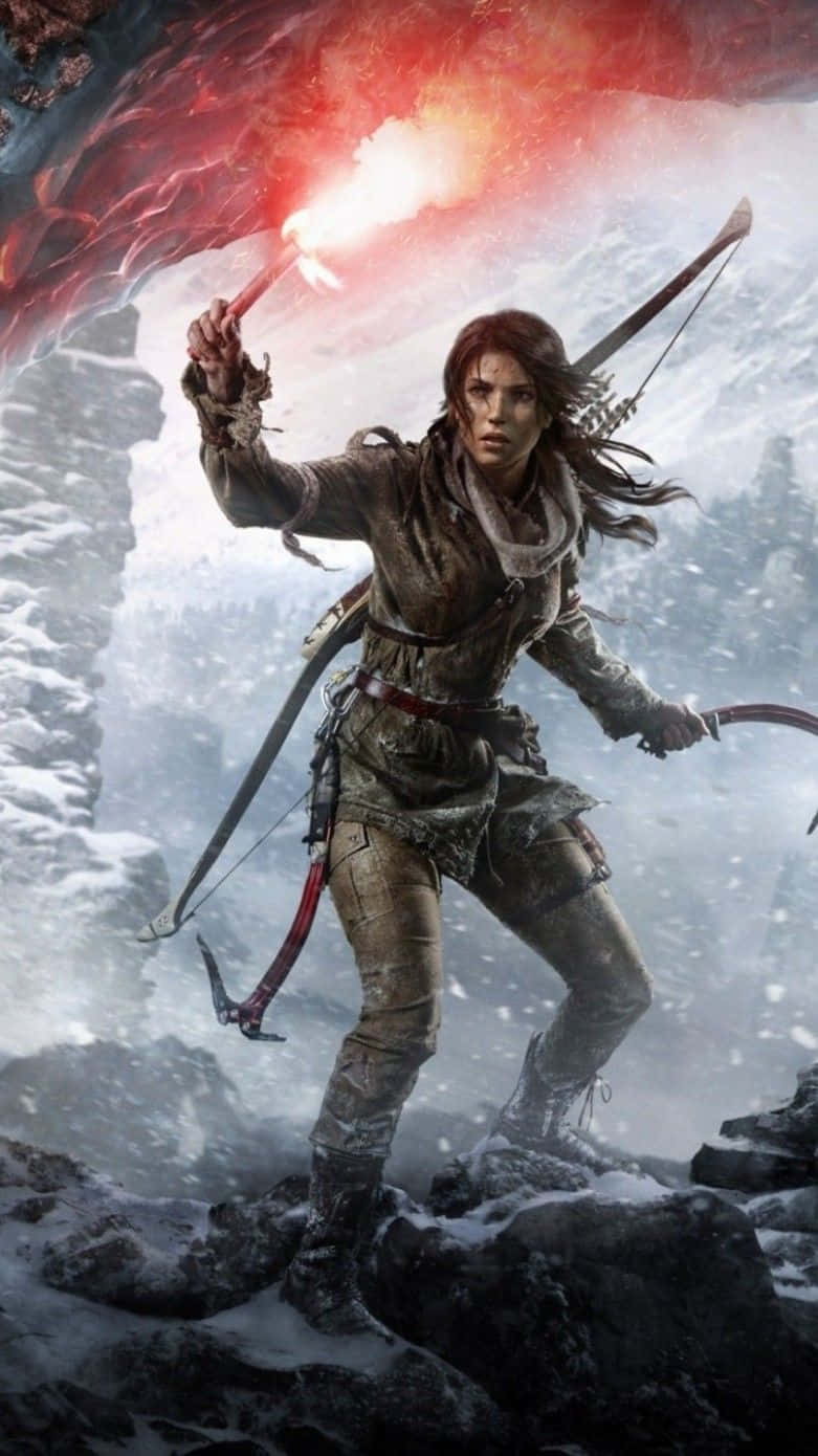 Einabenteuer Erwartet Dich: Rise Of The Tomb Raider Für Das Iphone Xs.